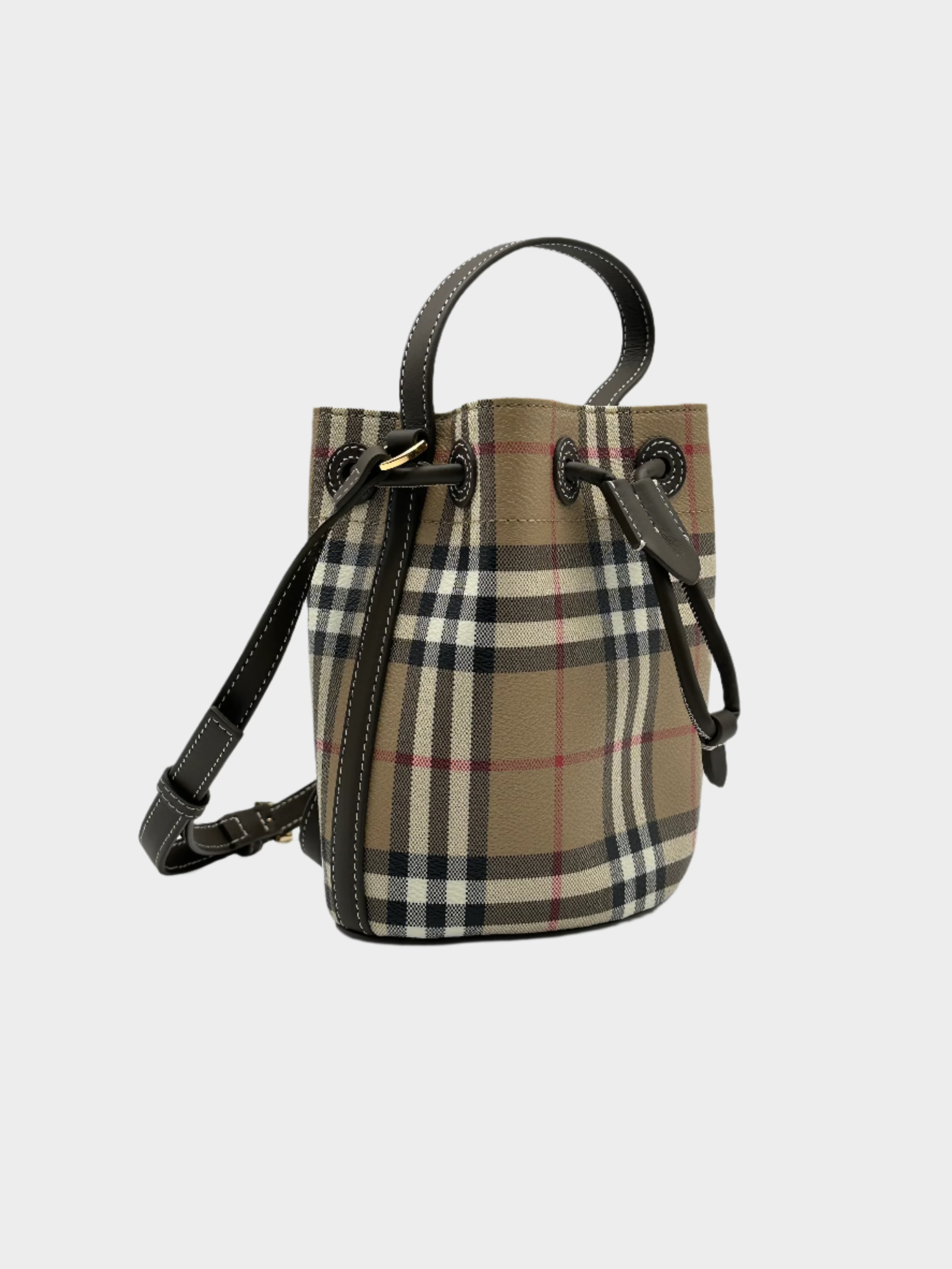 Mini Bucket Vintage Check Bag