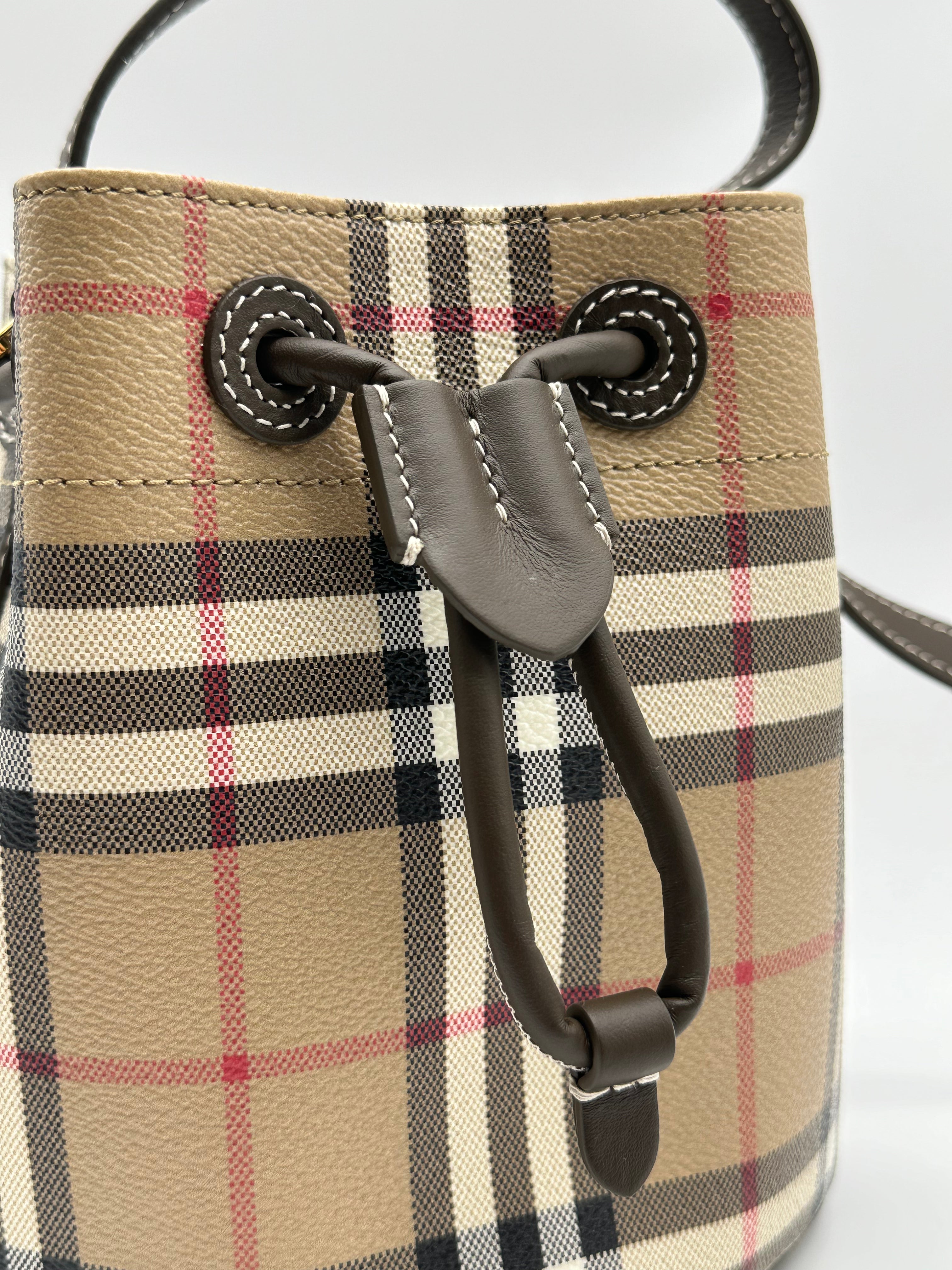 Mini Bucket Vintage Check Bag