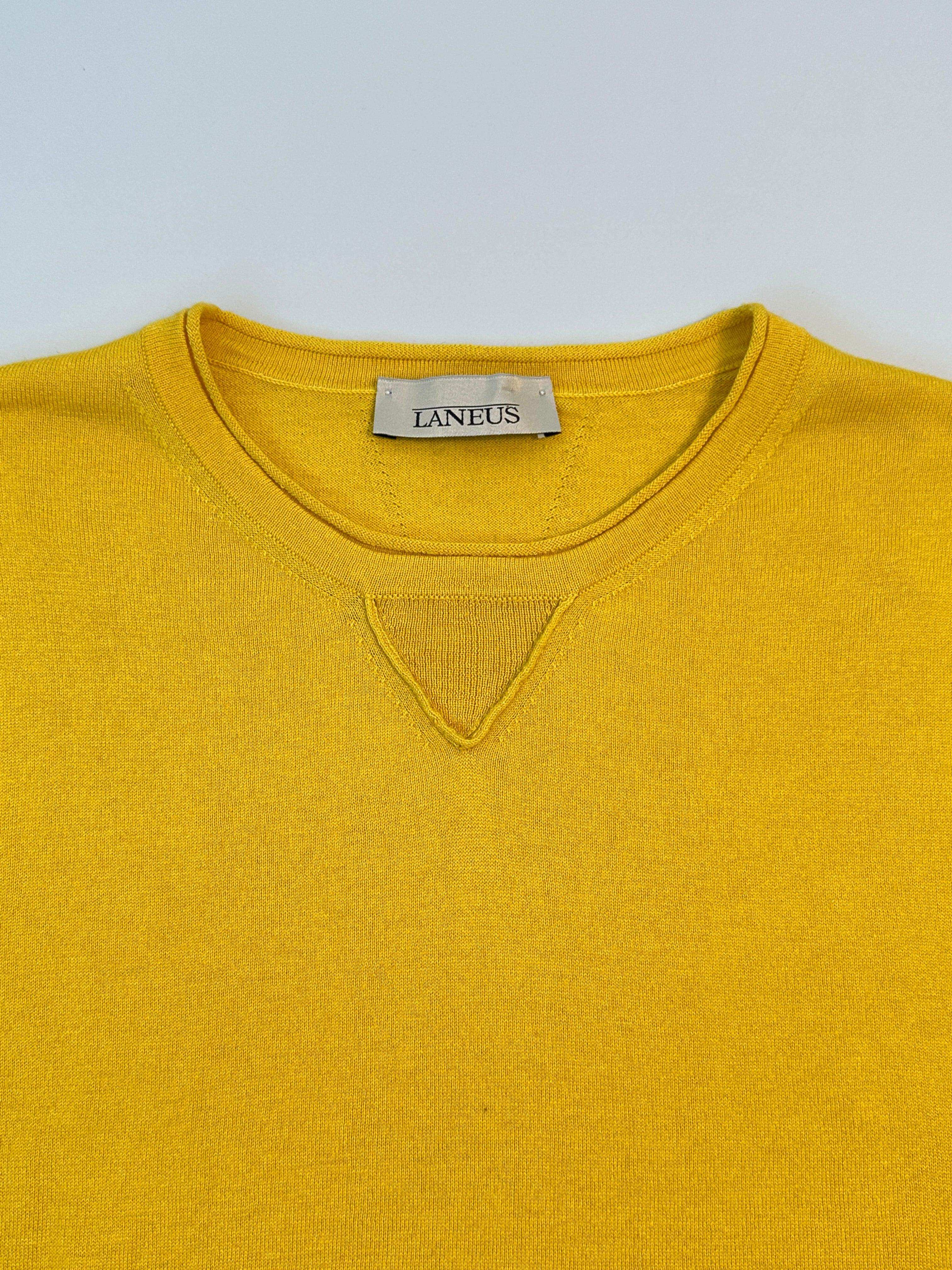 Maglione Giallo In Seta E Cashmere