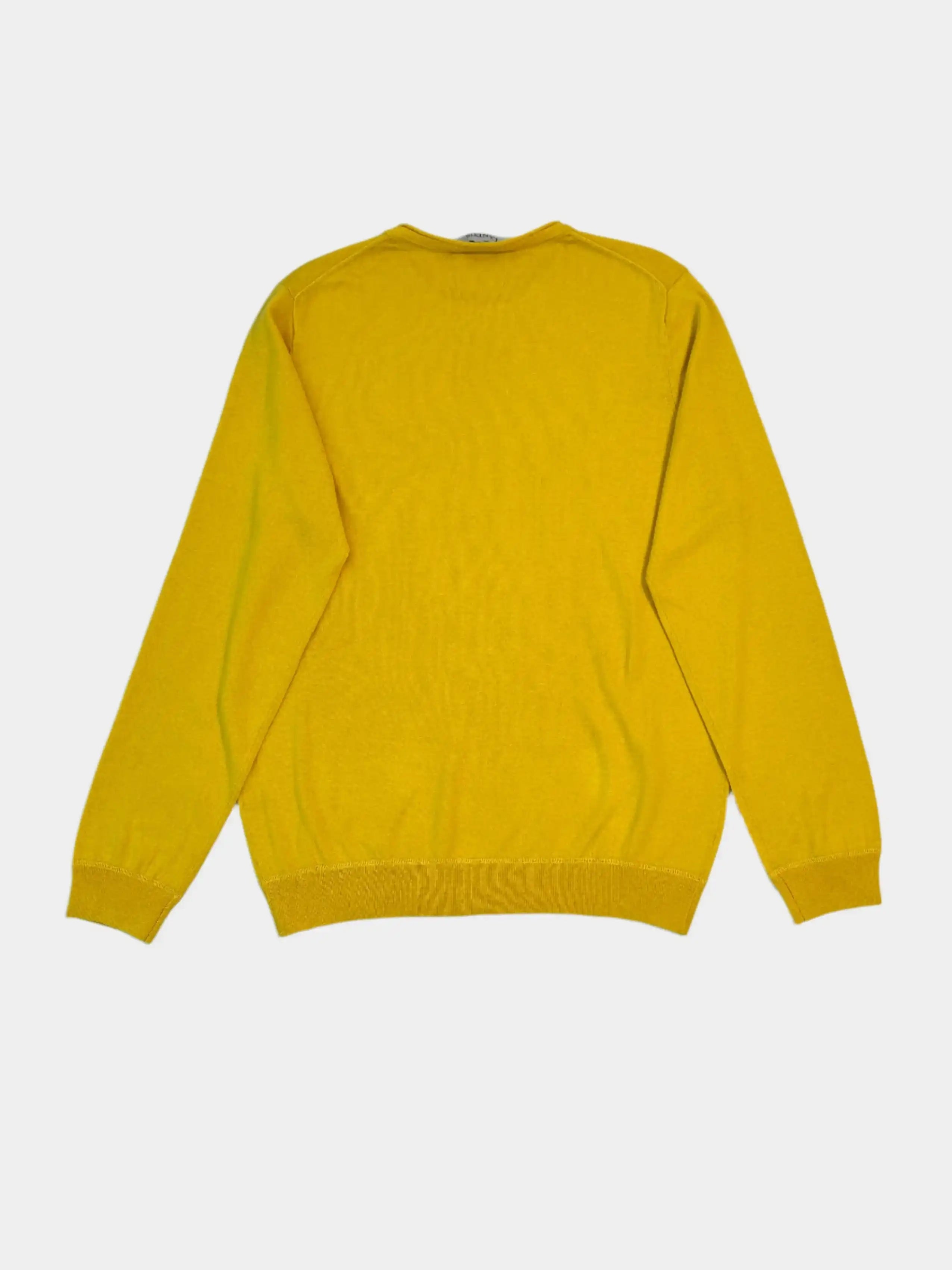 Maglione Giallo In Seta E Cashmere