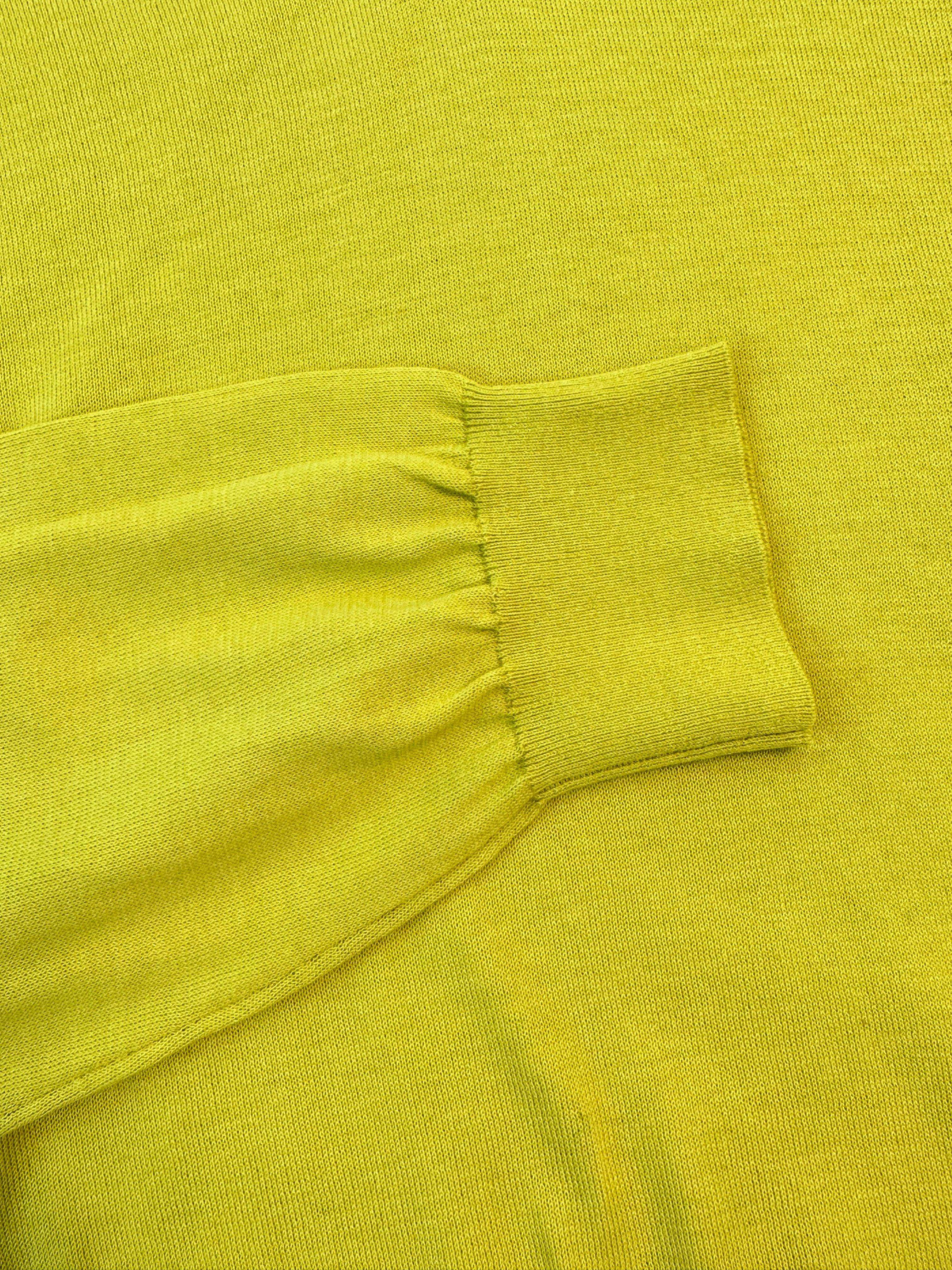Maglione Giallo Con Scollo A V