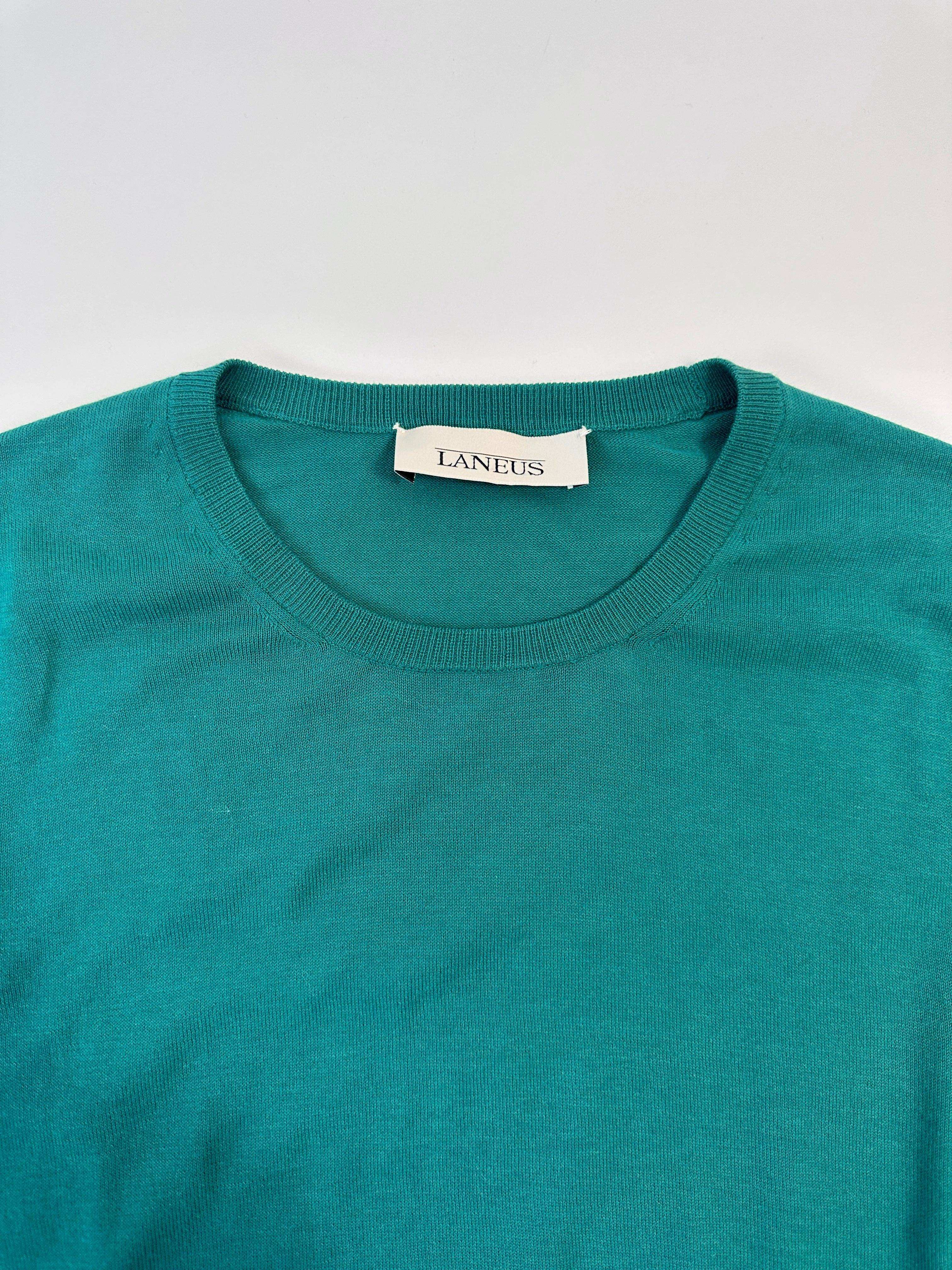 Maglione Girocollo In Maglia Leggera Verde Smeraldo
