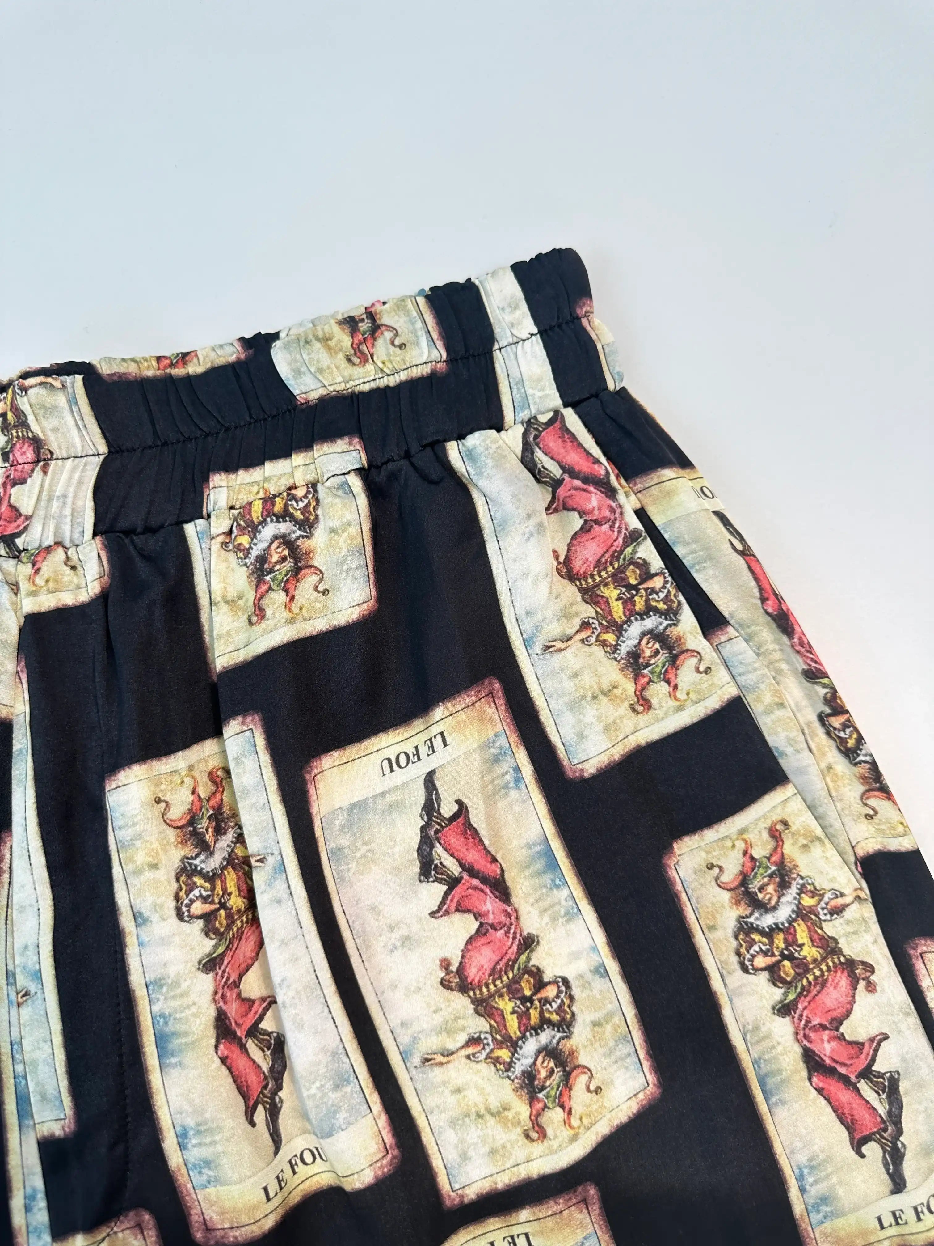 "Le Fou" Card Print Shorts