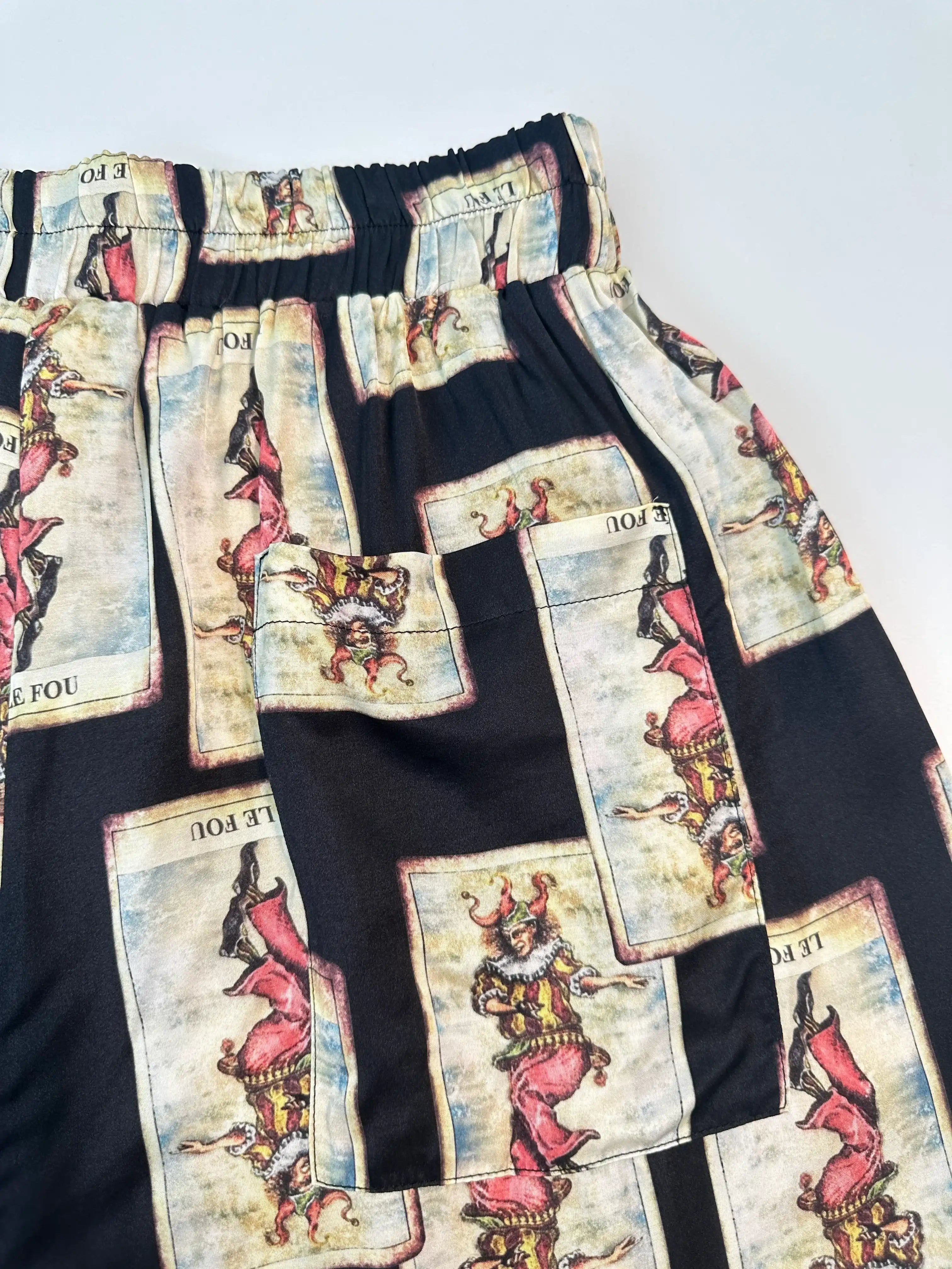 "Le Fou" Card Print Shorts