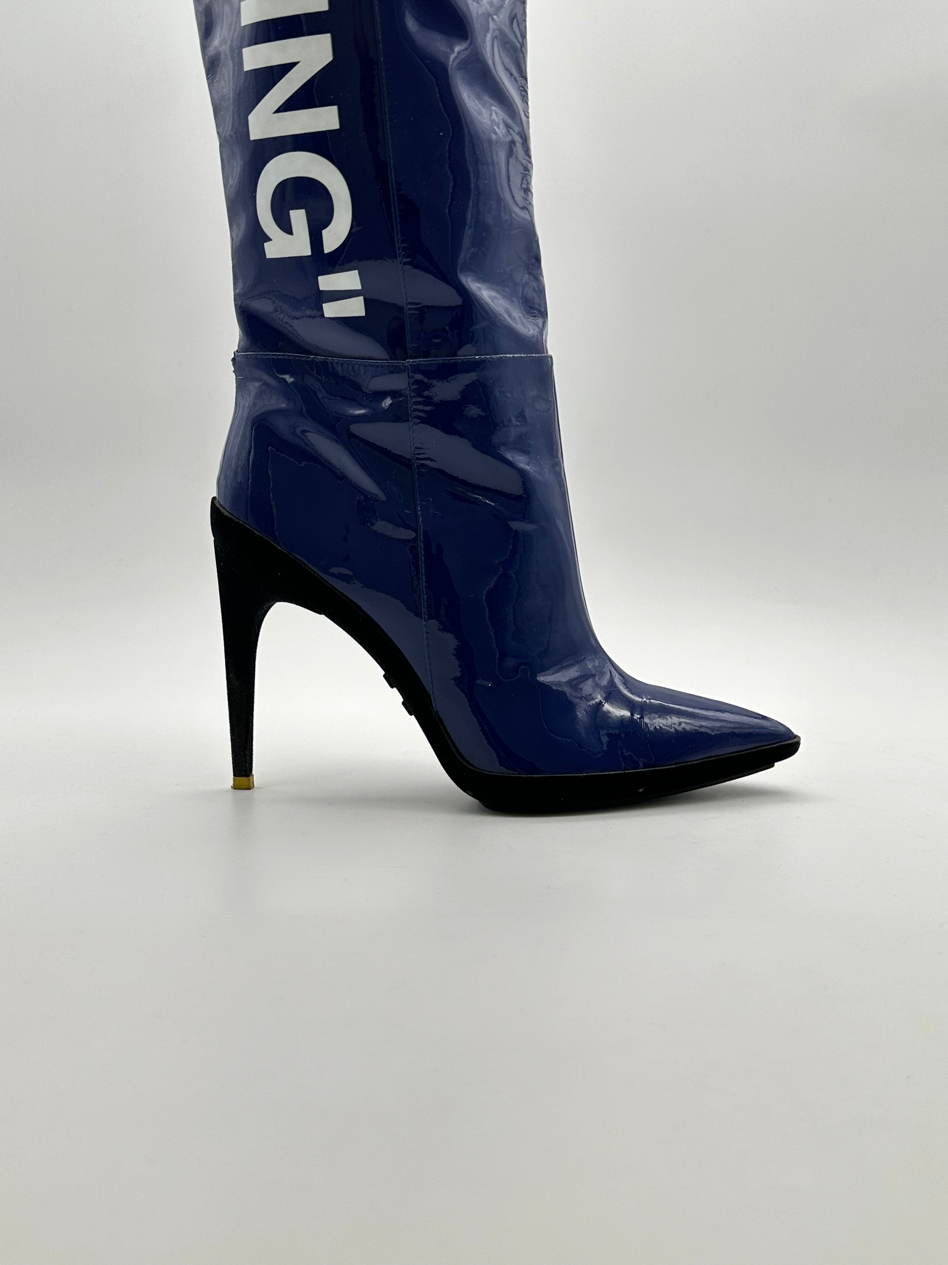 Lacquered High Boots