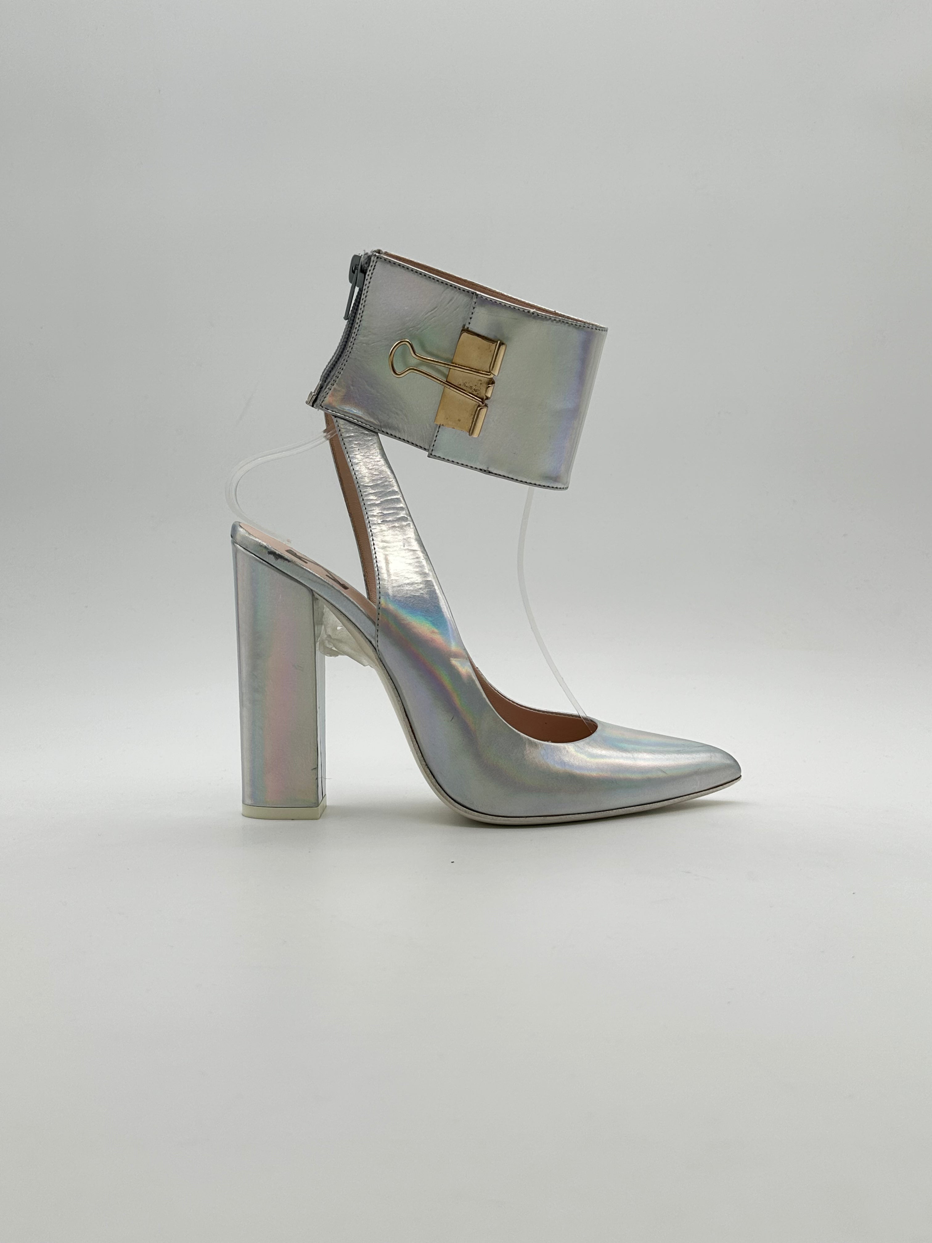 Holographic Heels With Anklet