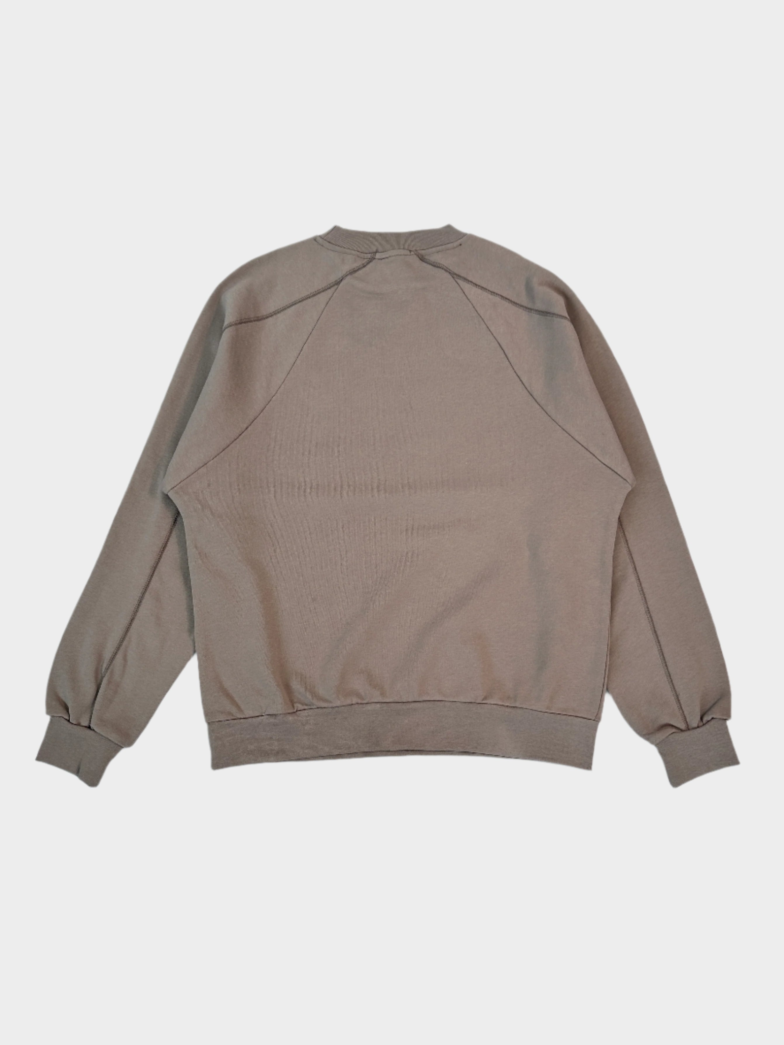 Felpa Girocollo Raglan Con Logo E Doppie Cuciture
