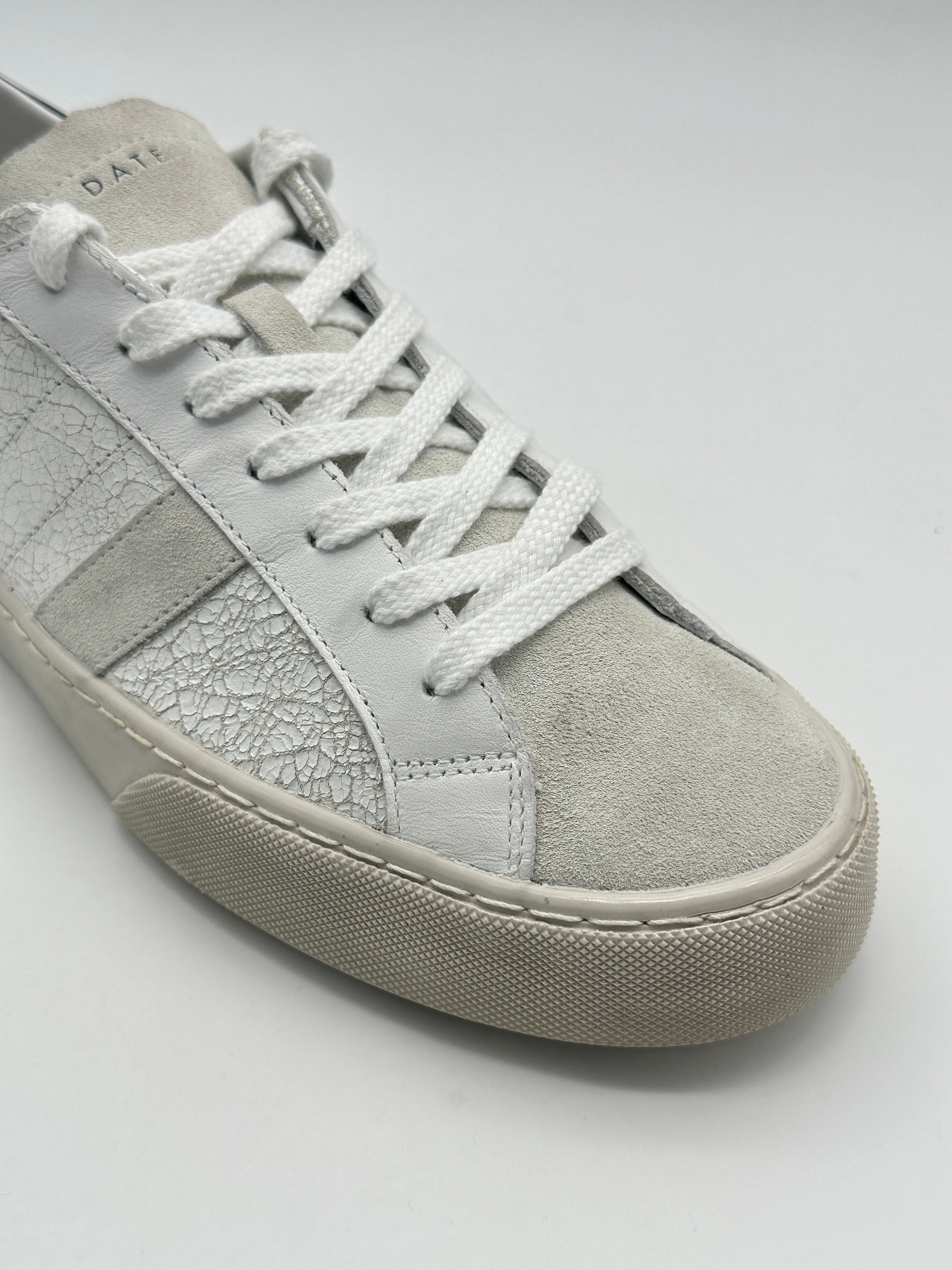 Sneakers Hill Low Used White Blue In Pelle Vintage