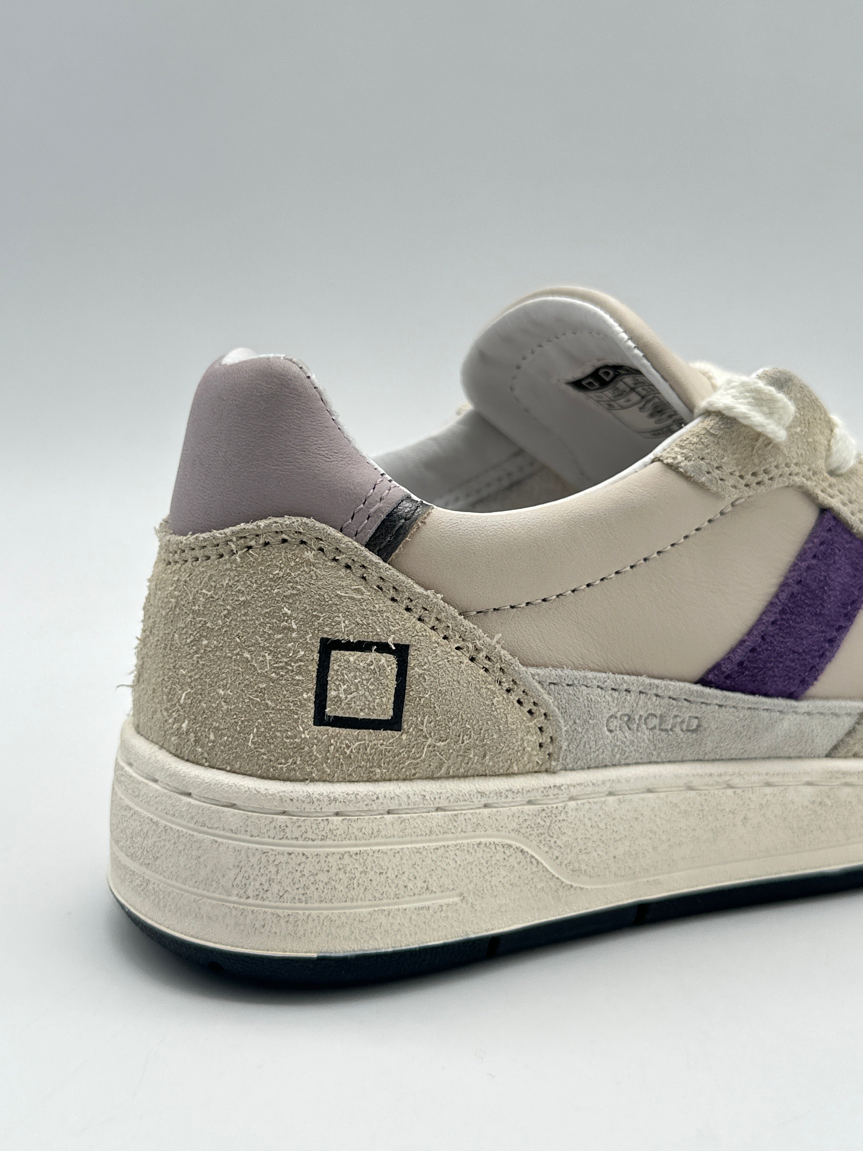 Sneakers Court 2.0 Colored Ivory In Pelle E Suede