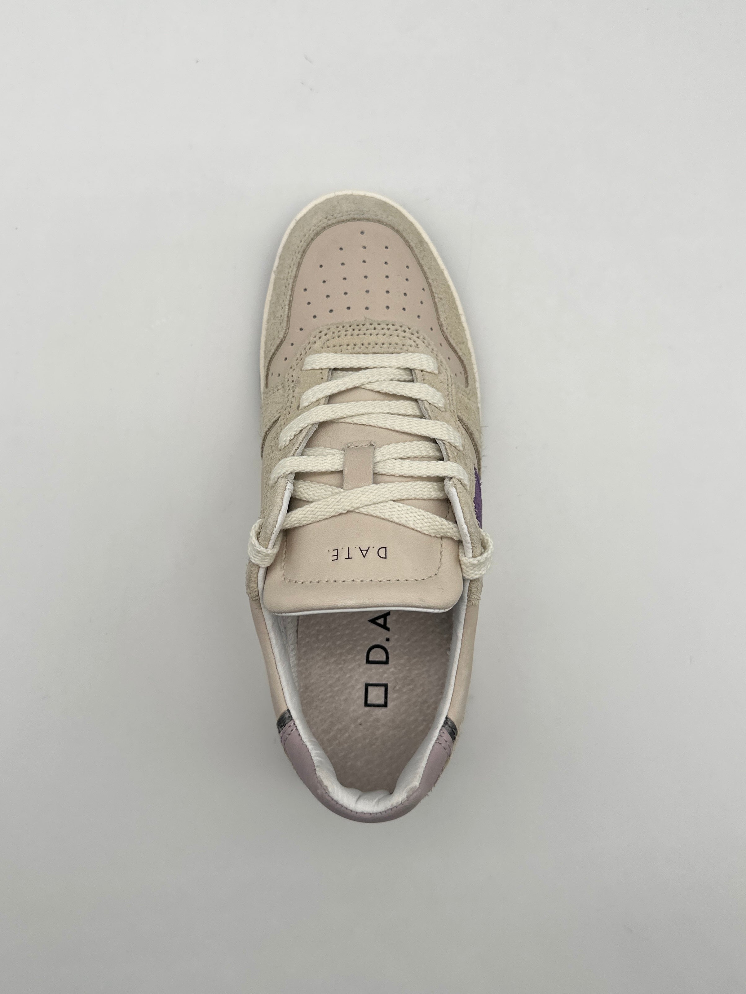 Sneakers Court 2.0 Colored Ivory In Pelle E Suede