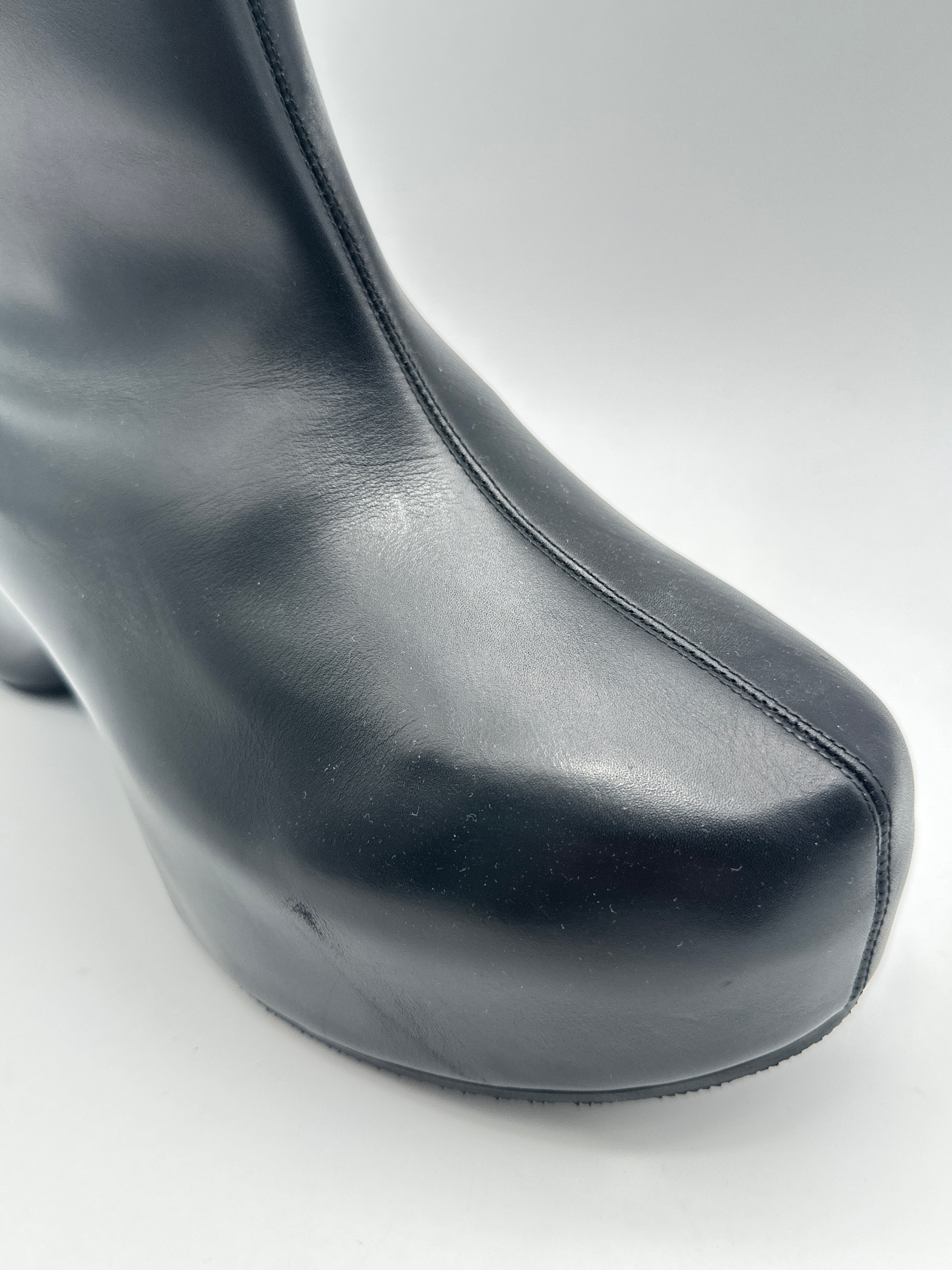 Givenchy Black Chunky Sole Leather Ankle Boots