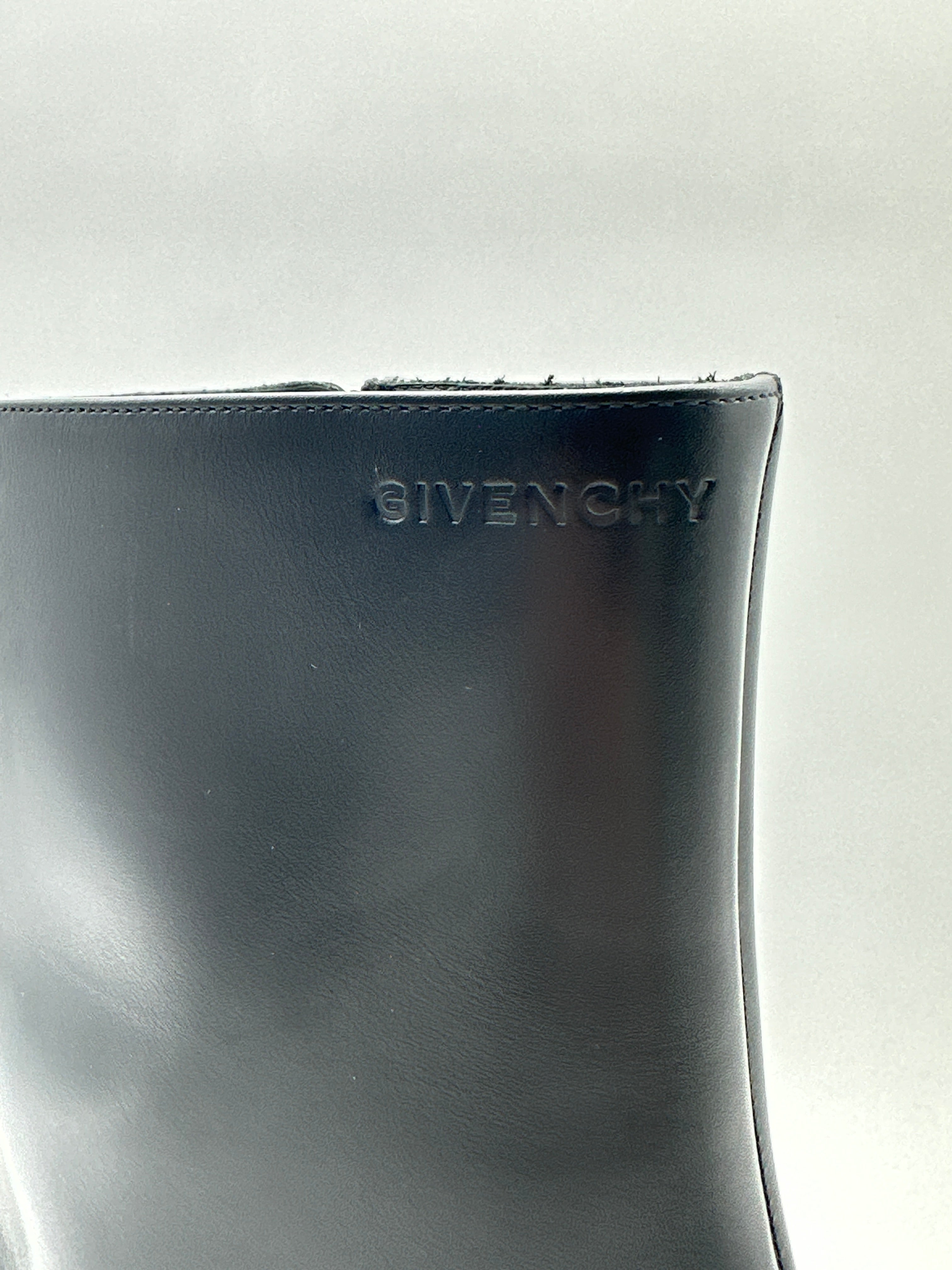 Givenchy Black Chunky Sole Leather Ankle Boots
