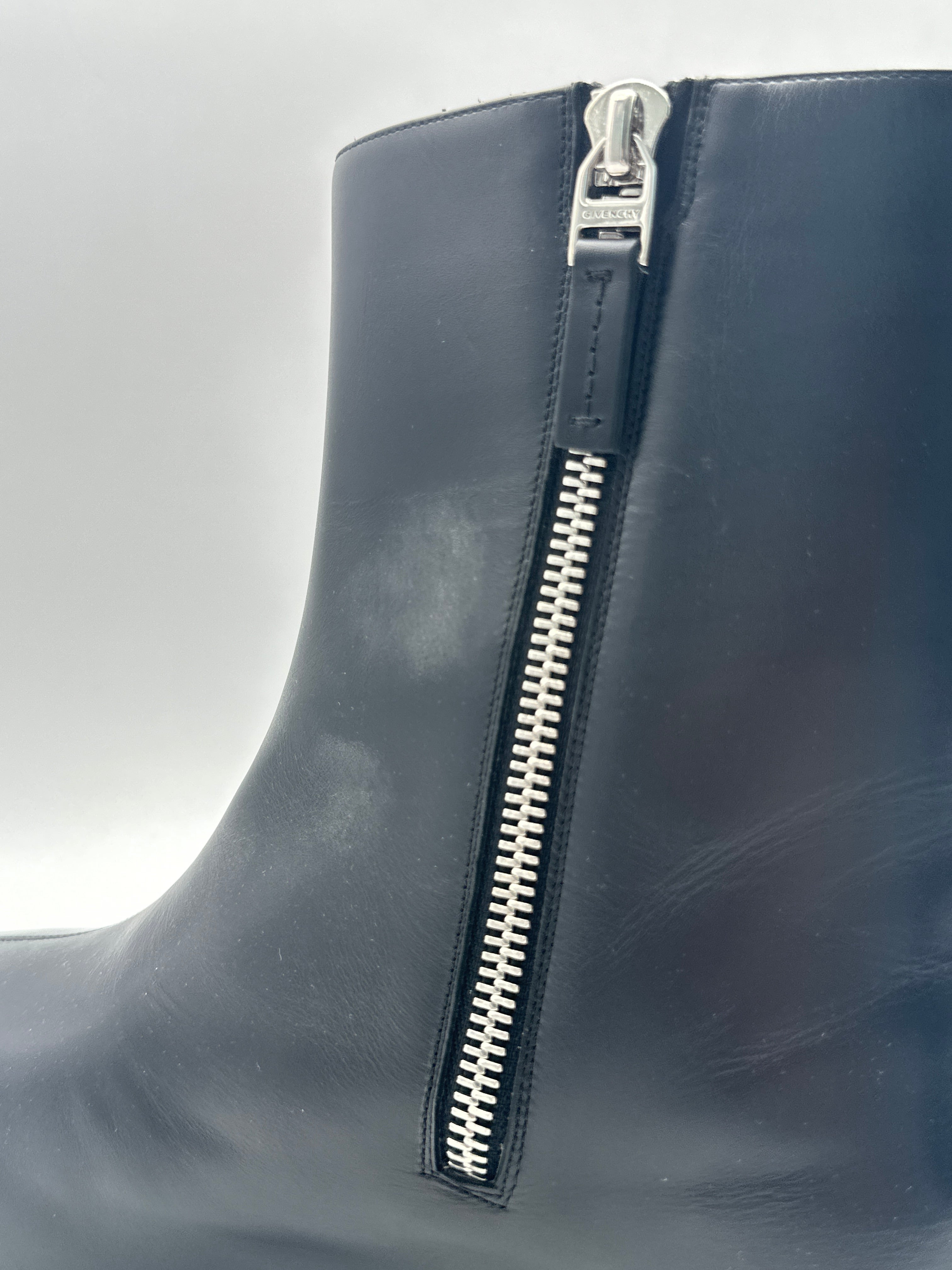 Givenchy Black Chunky Sole Leather Ankle Boots