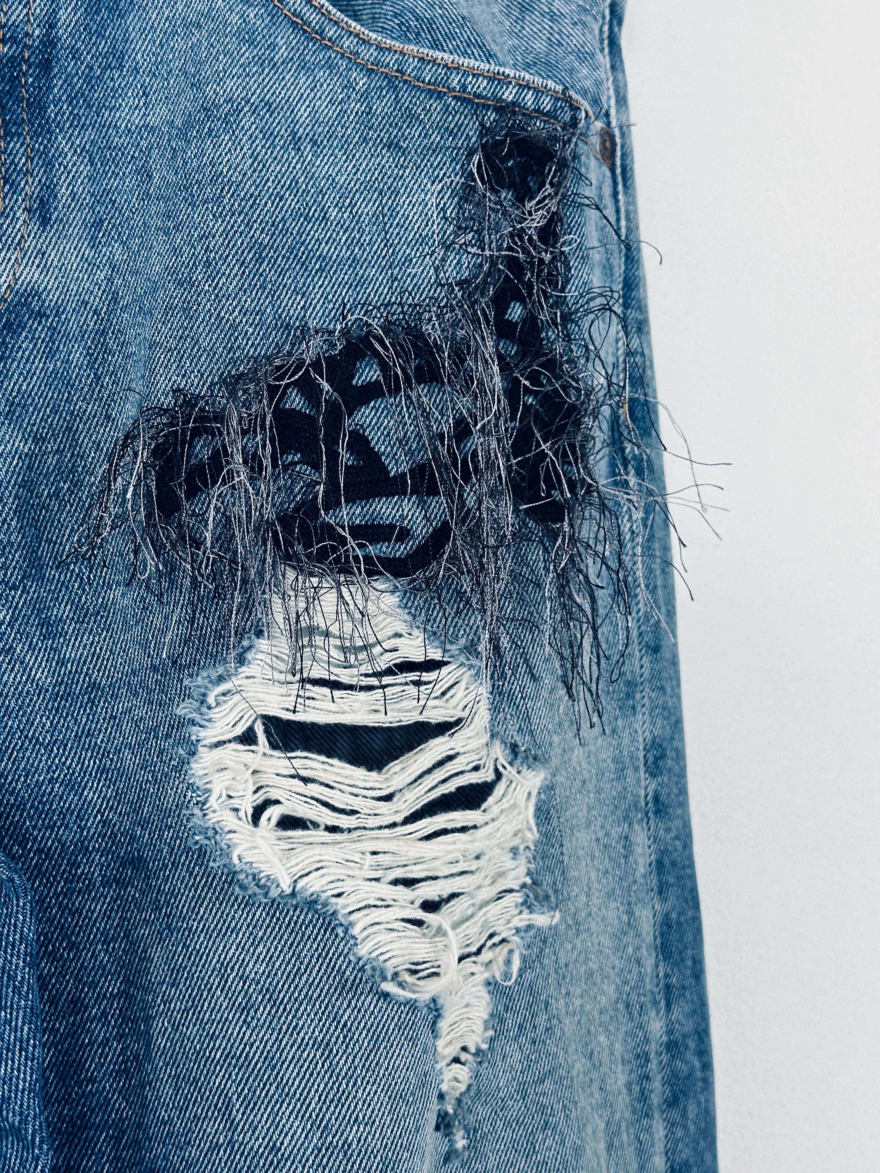 Ripped and Frayed Jeans