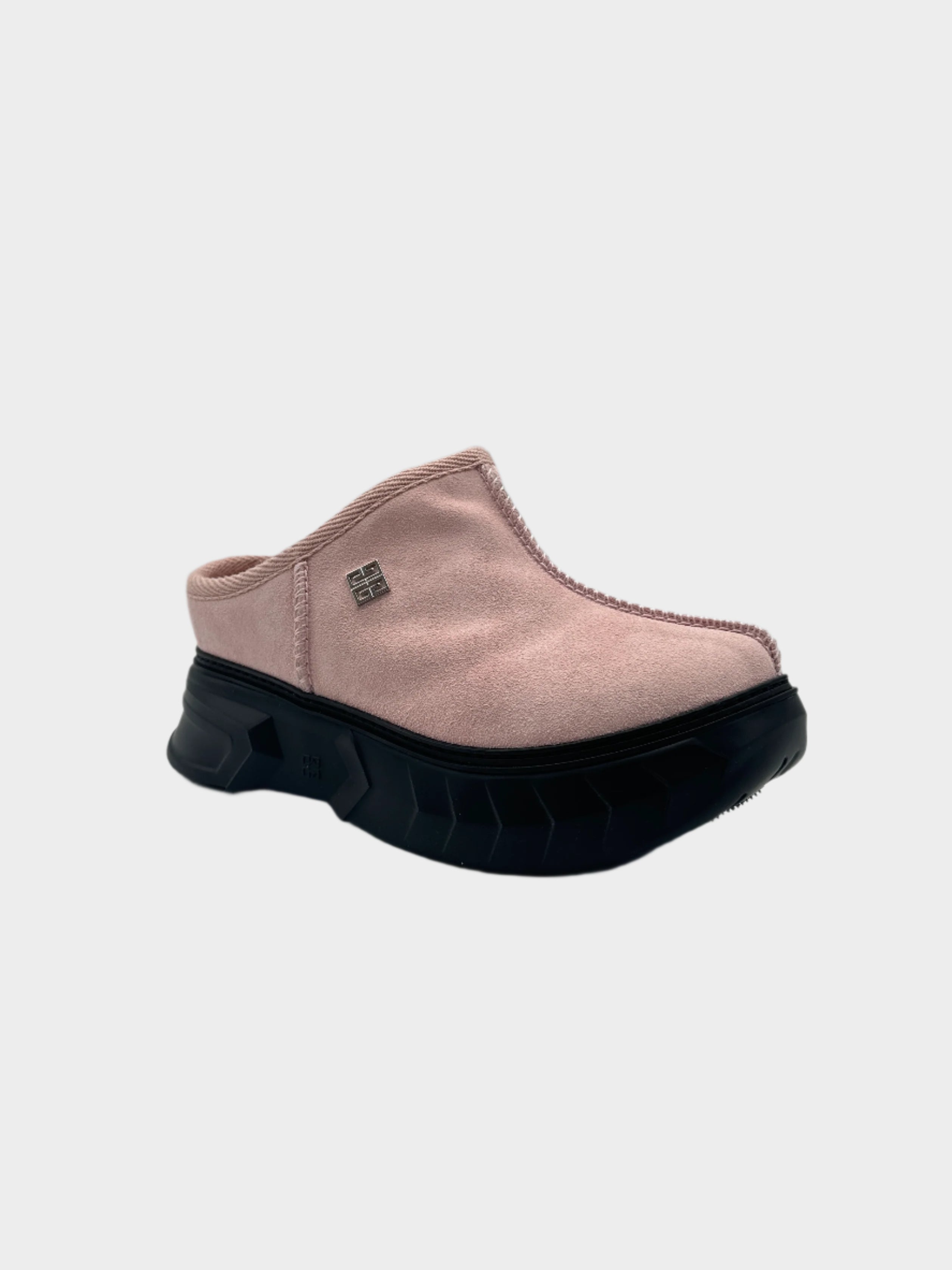 Suede Clogs With Fleece Lining