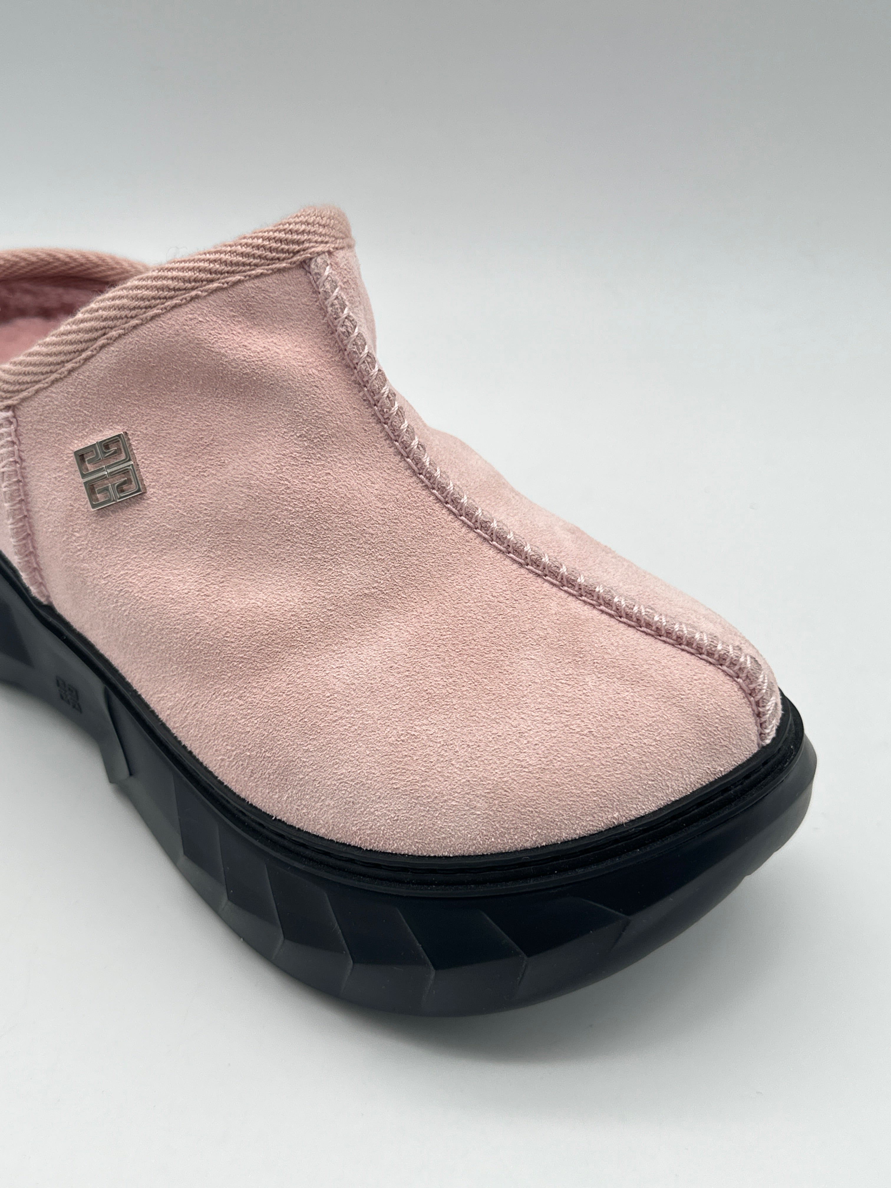 Suede Clogs With Fleece Lining