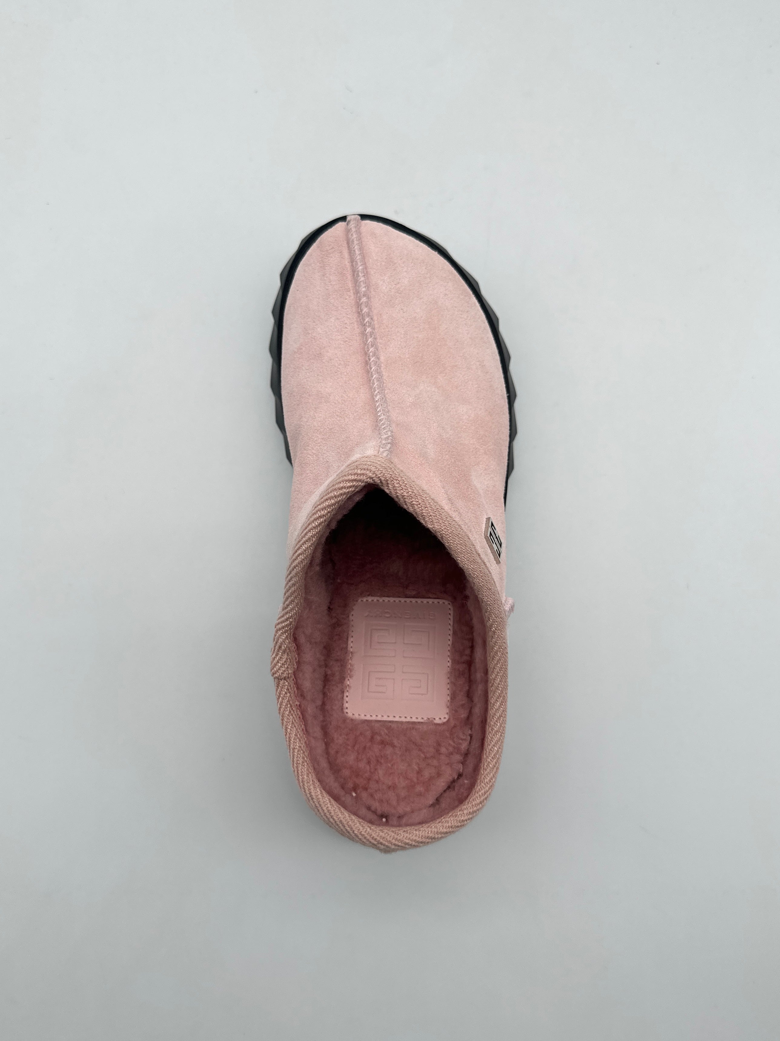 Suede Clogs With Fleece Lining