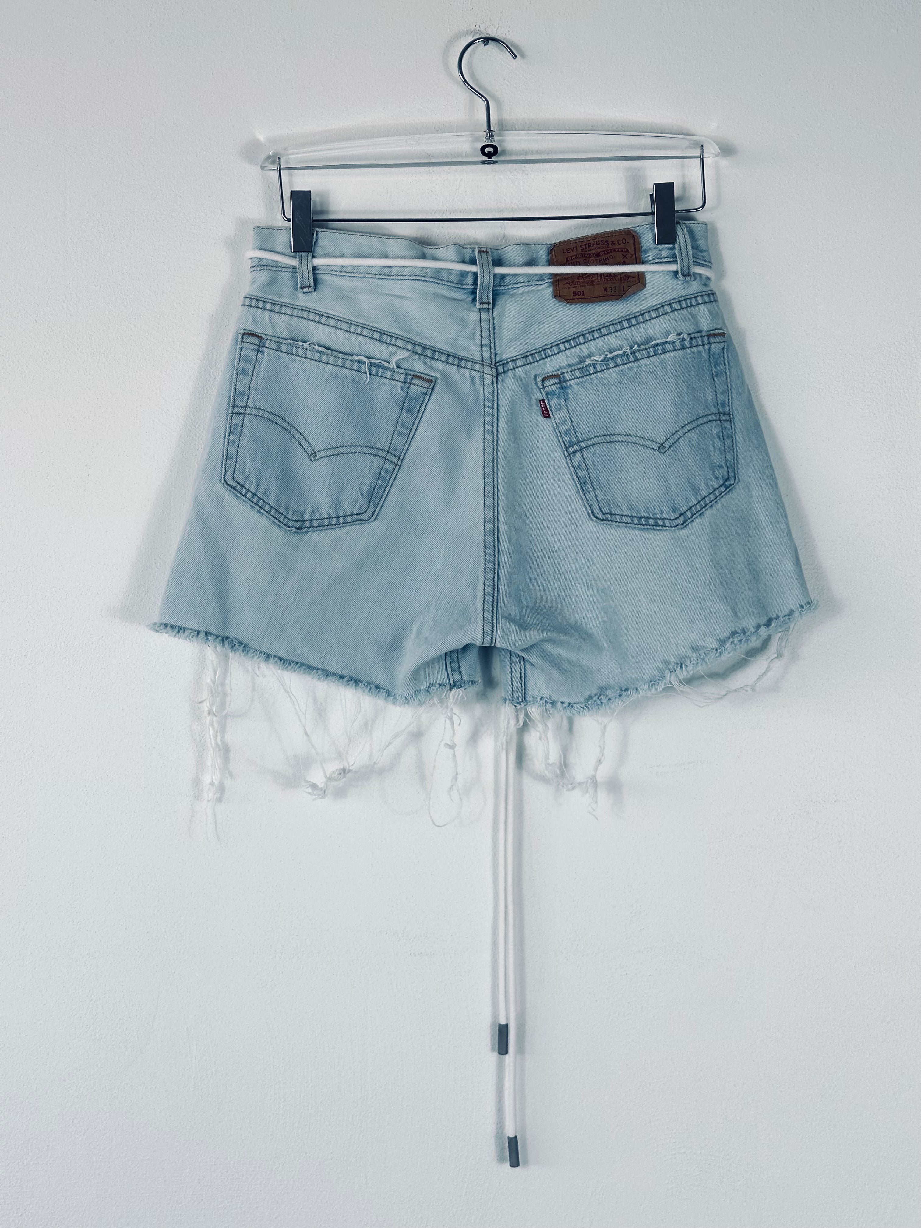 Denim Ripped Black Shorts