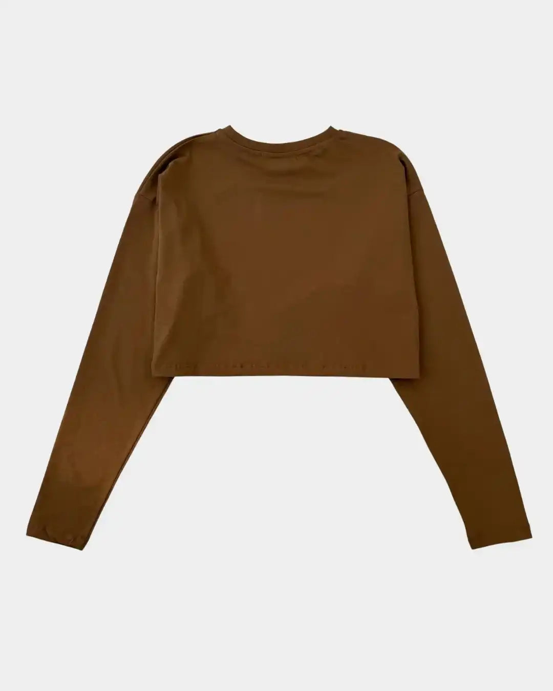 T-shirt Cropped A Maniche Lunghe
