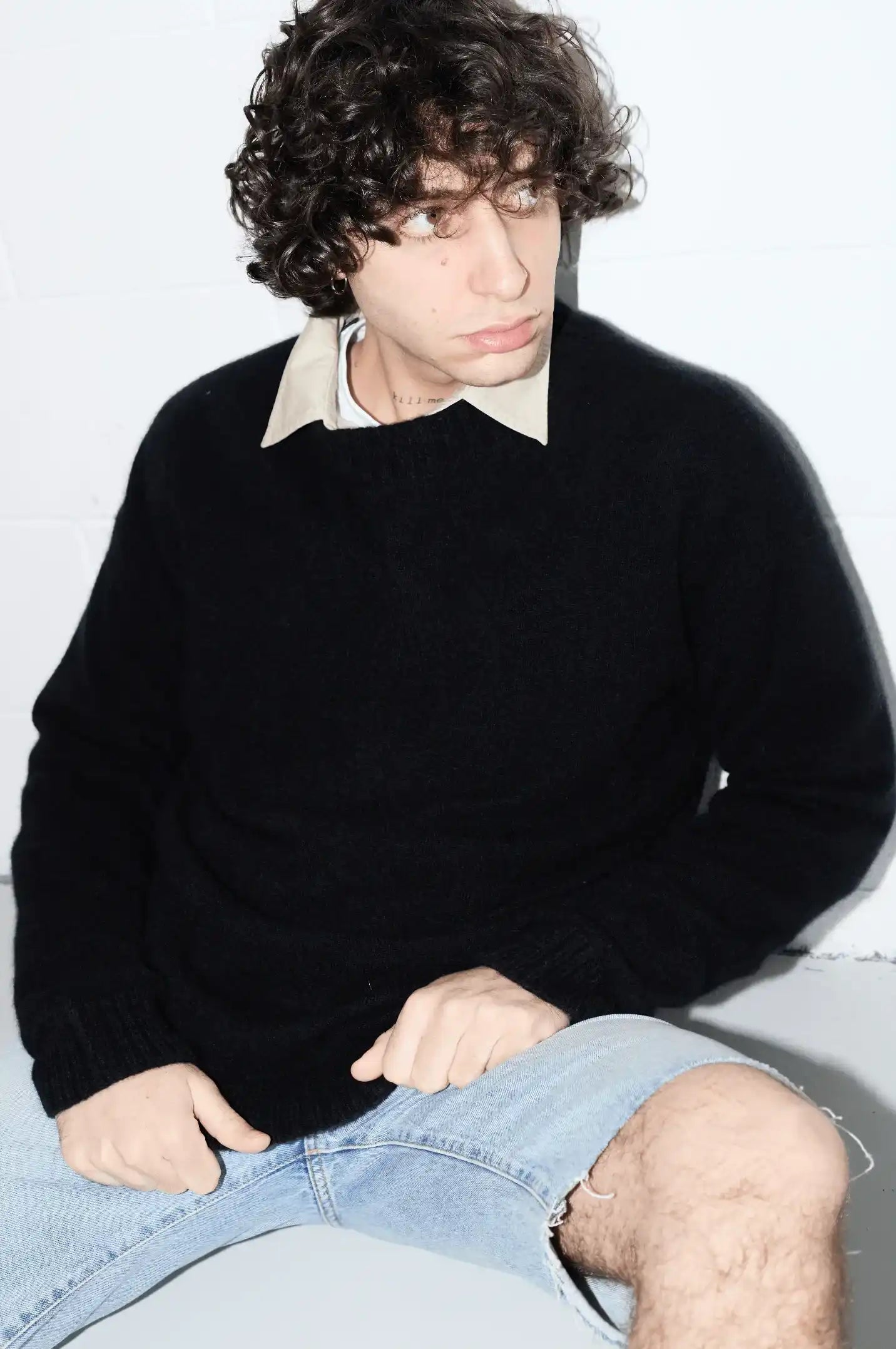 Men's Basic Jumper Sweater Black