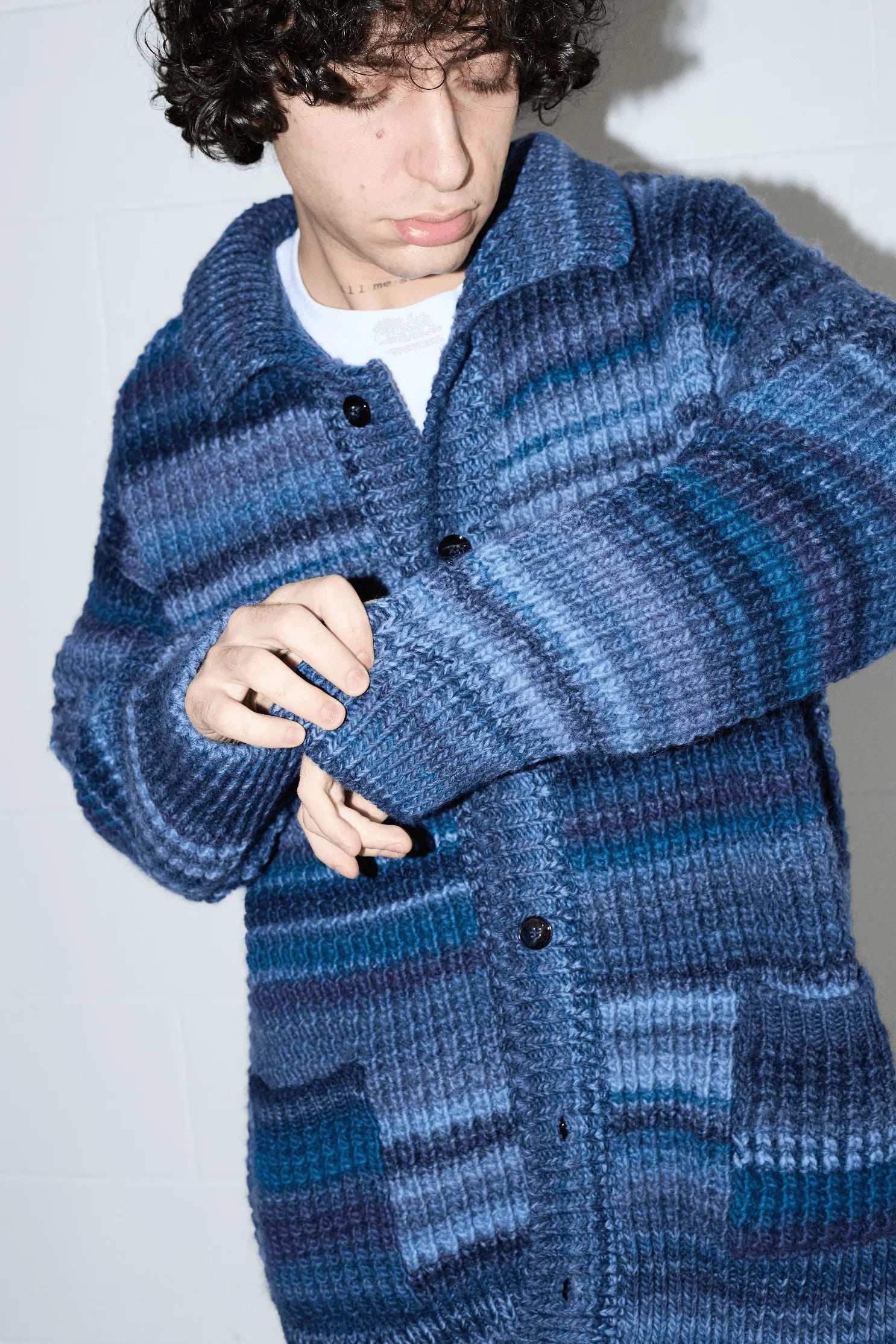 Blue Knit Polo