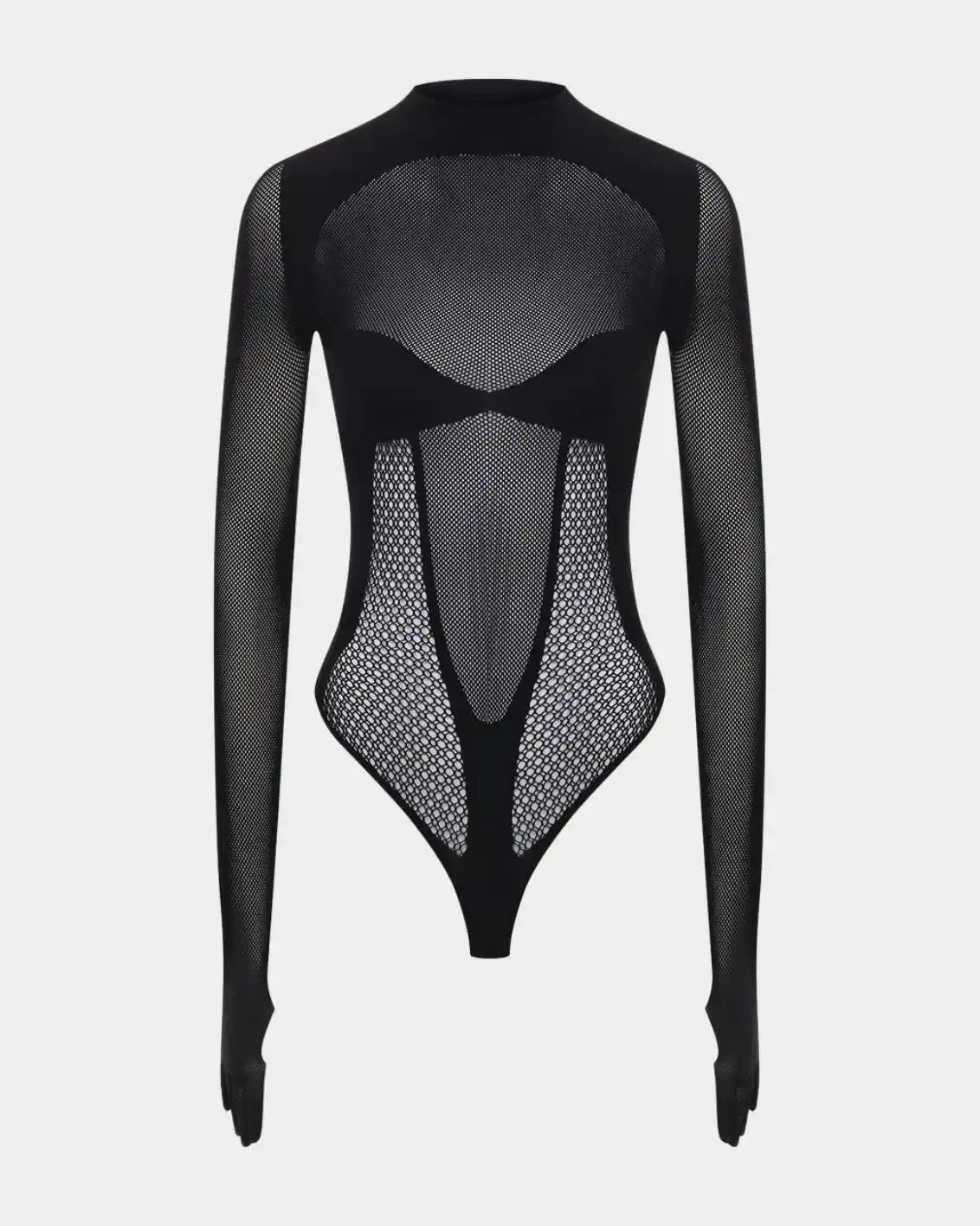 Black Mesh Bodysuit