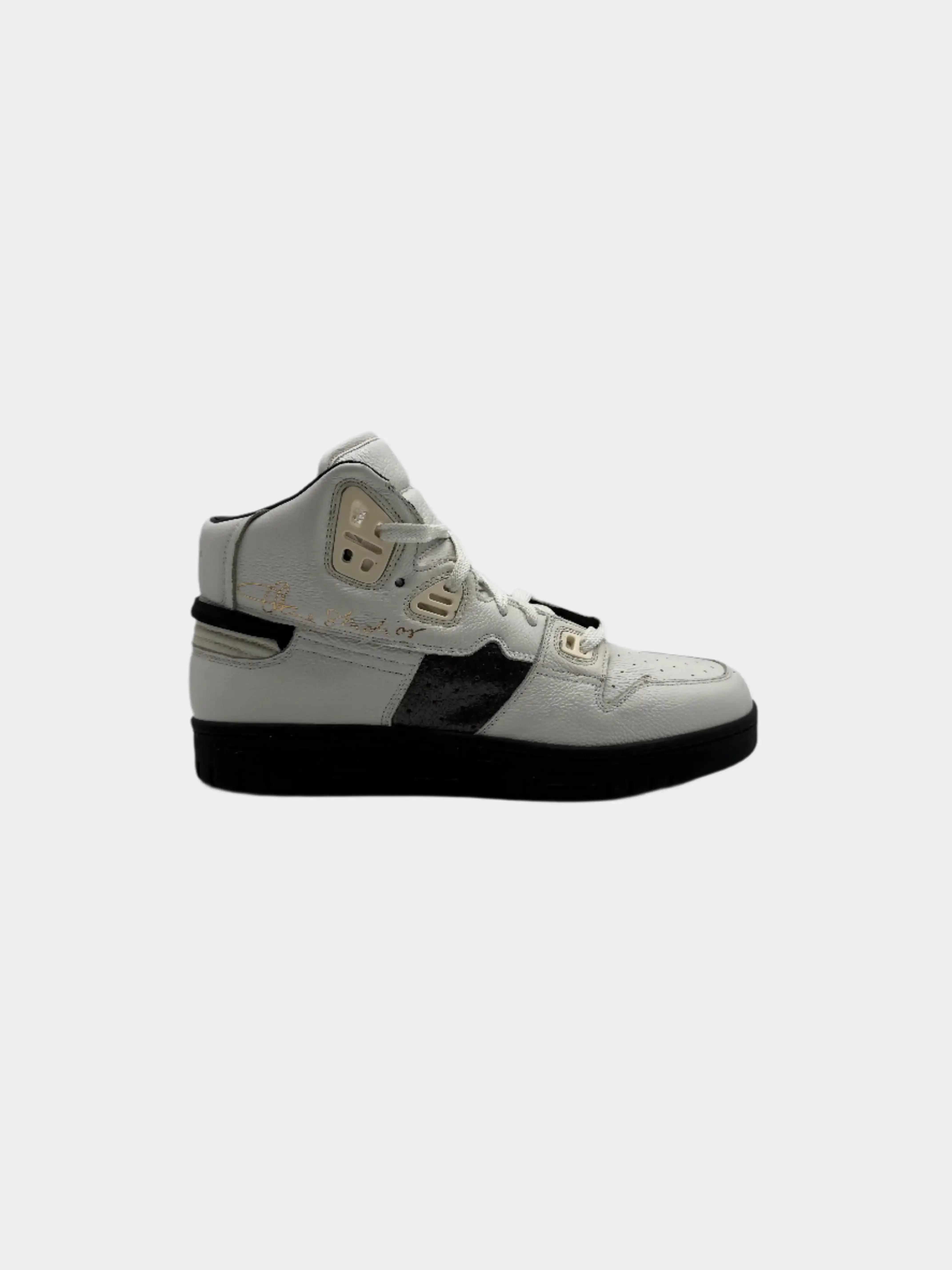 Sneakers Acne Studios High Pop, sneakers bianche nere, scarpe basket fashion, sneakers alta moda uomo, Qlhype