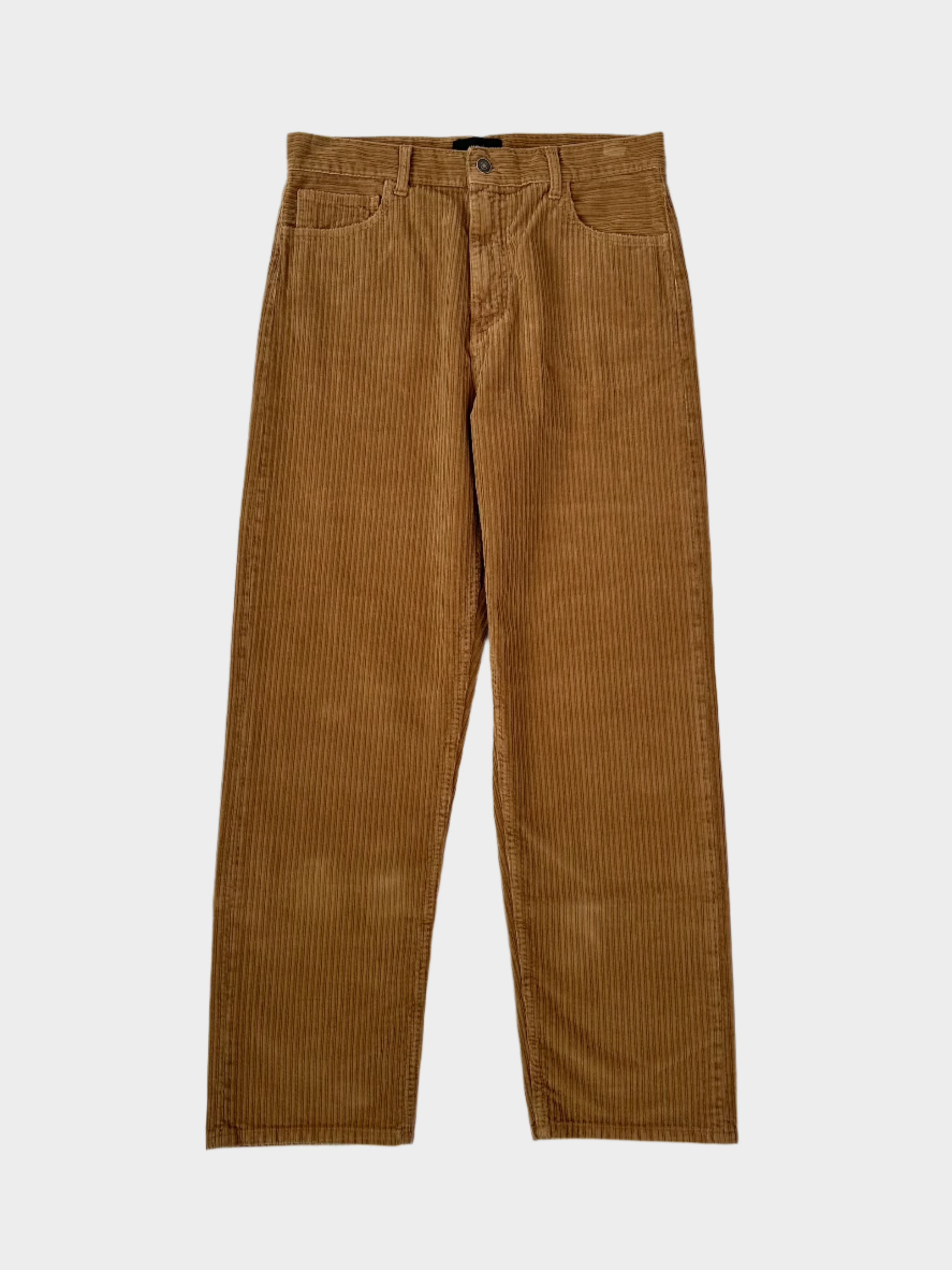 Pantaloni Alanui in velluto a coste color cannella - vista frontale