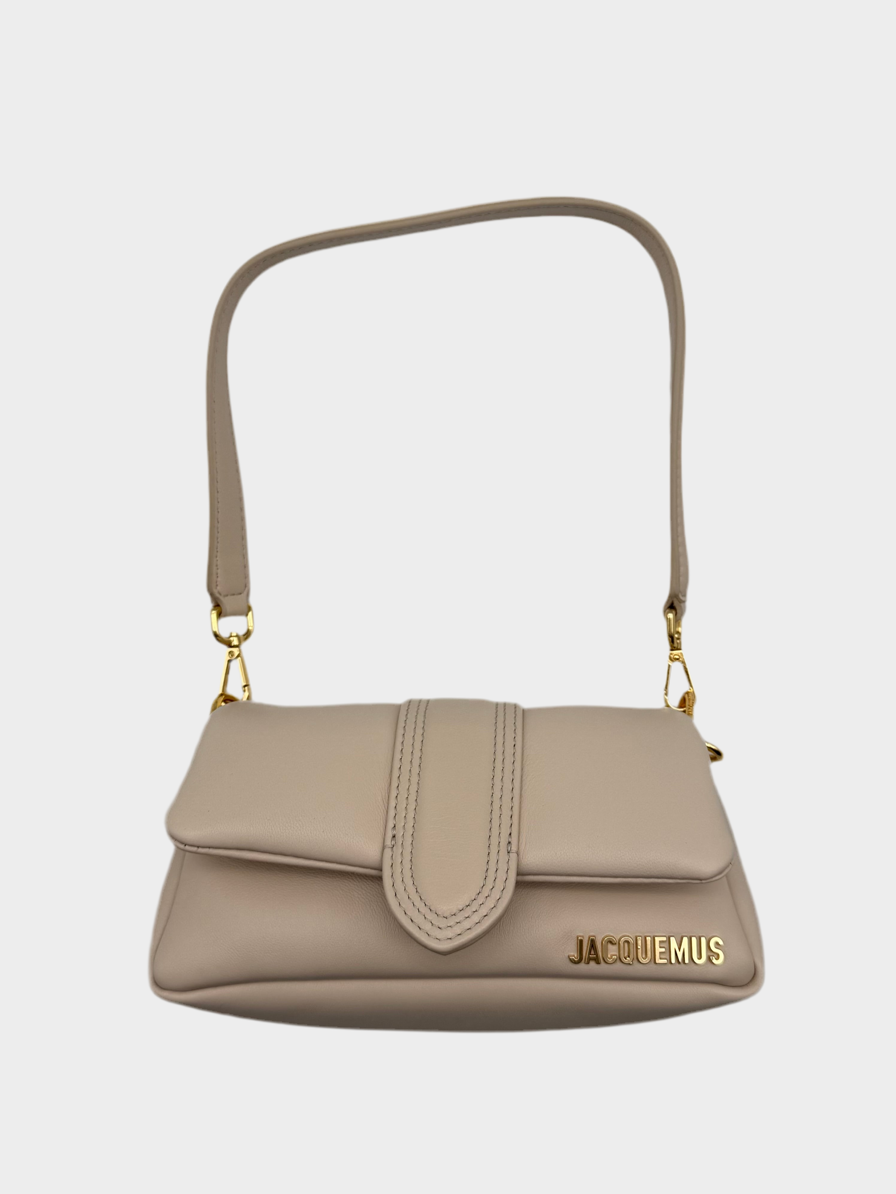 Borsa Jacquemus Le Petit Bambimou in pelle panna vista frontale