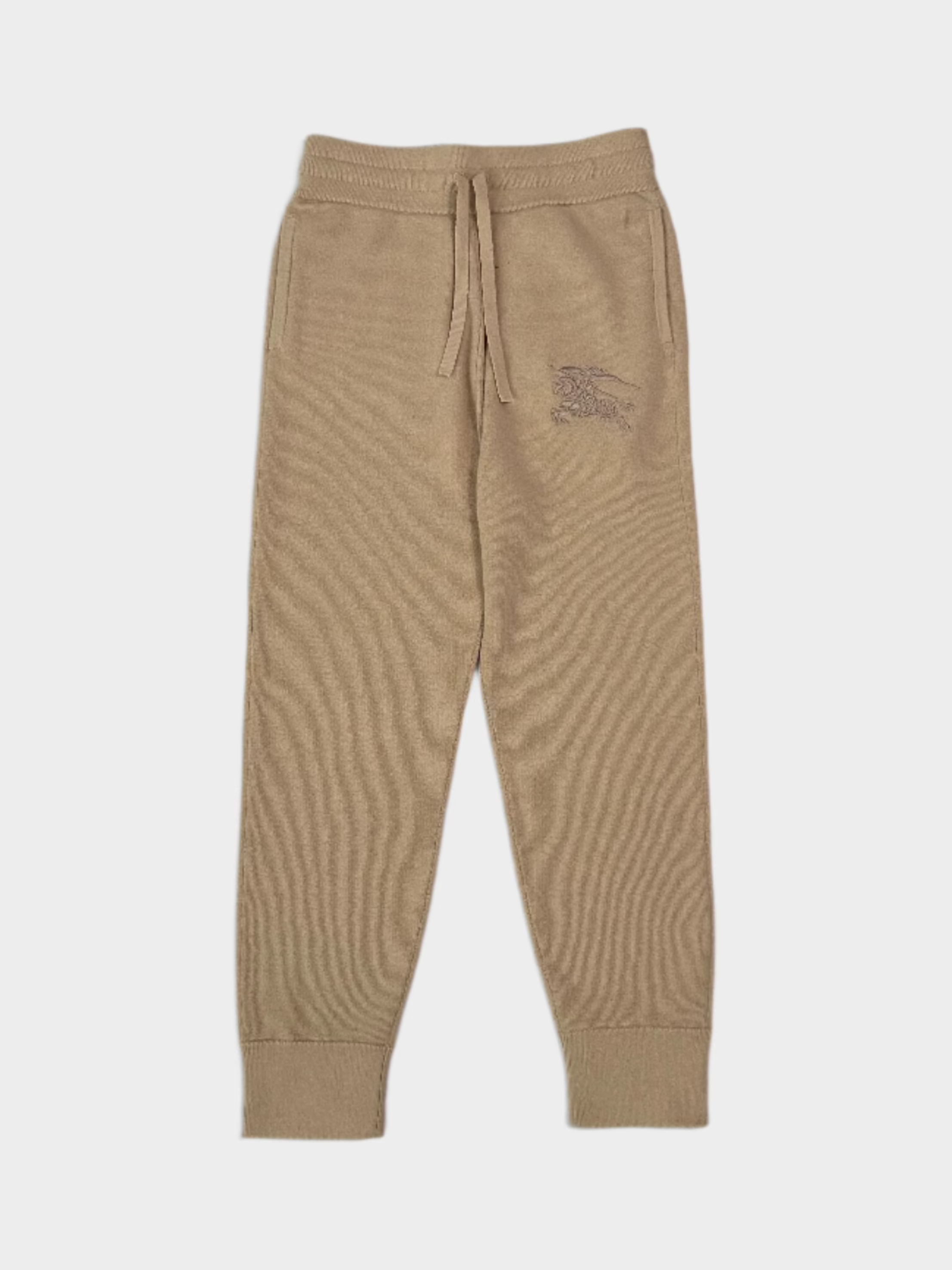 Vista frontale dei pantaloni in maglia Burberry bambino beige