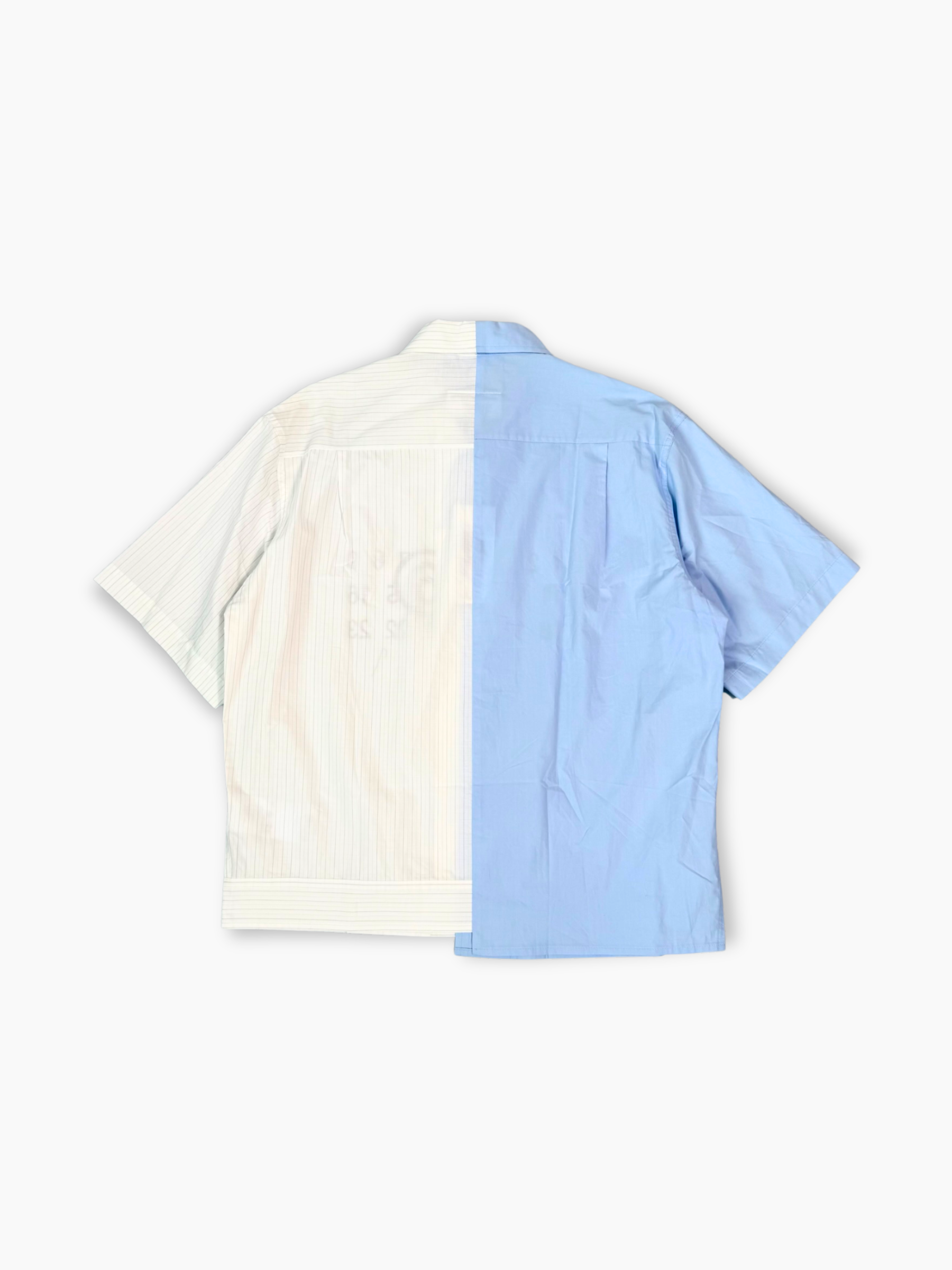 Camicia bicolore a maniche corte MM6 Maison Margiela vista posteriore