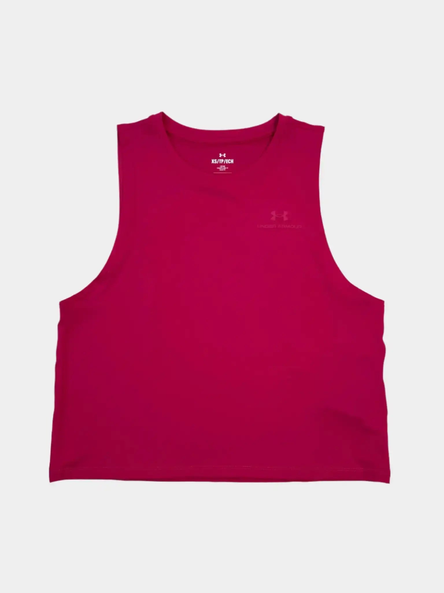 canotta crop donna, top sportivo fucsia, canotta tecnica elasticizzata, top palestra donna, top fucsia aderente