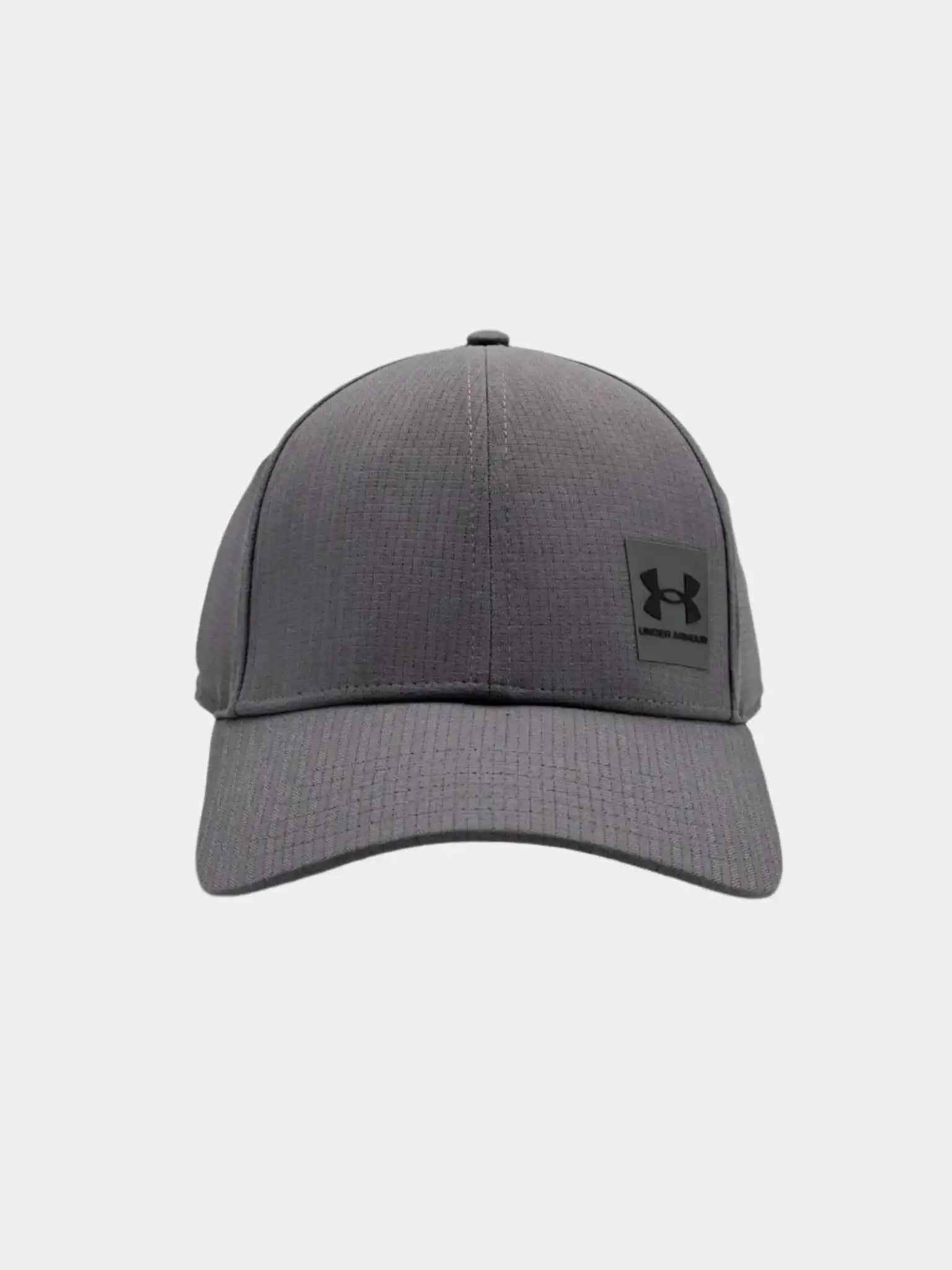 Cappellino Under Armour Blitzing grigio in tessuto tecnico visto frontale
