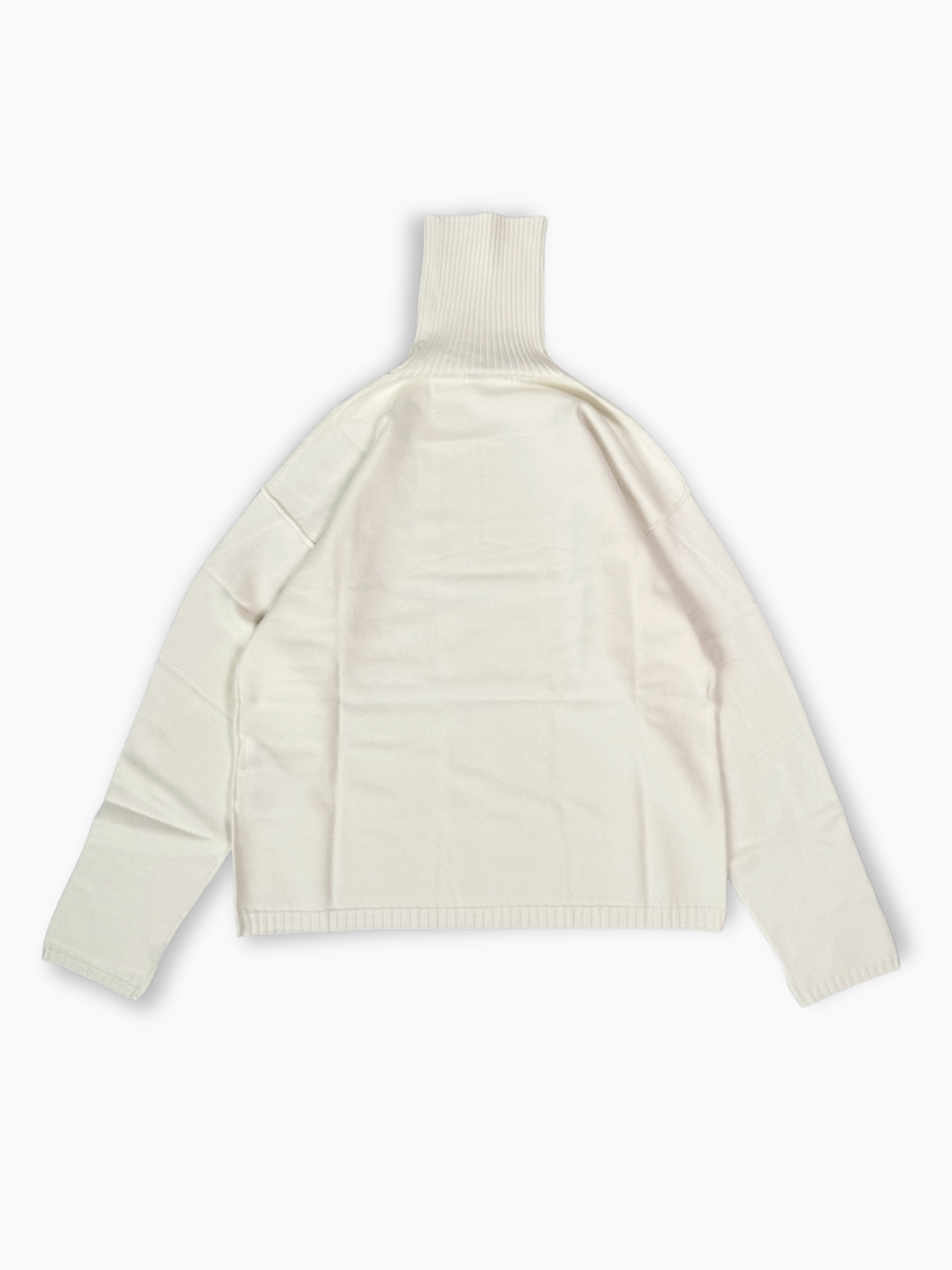 Dolcevita bianco Hinnominate con collo alto e logo in stampa flock