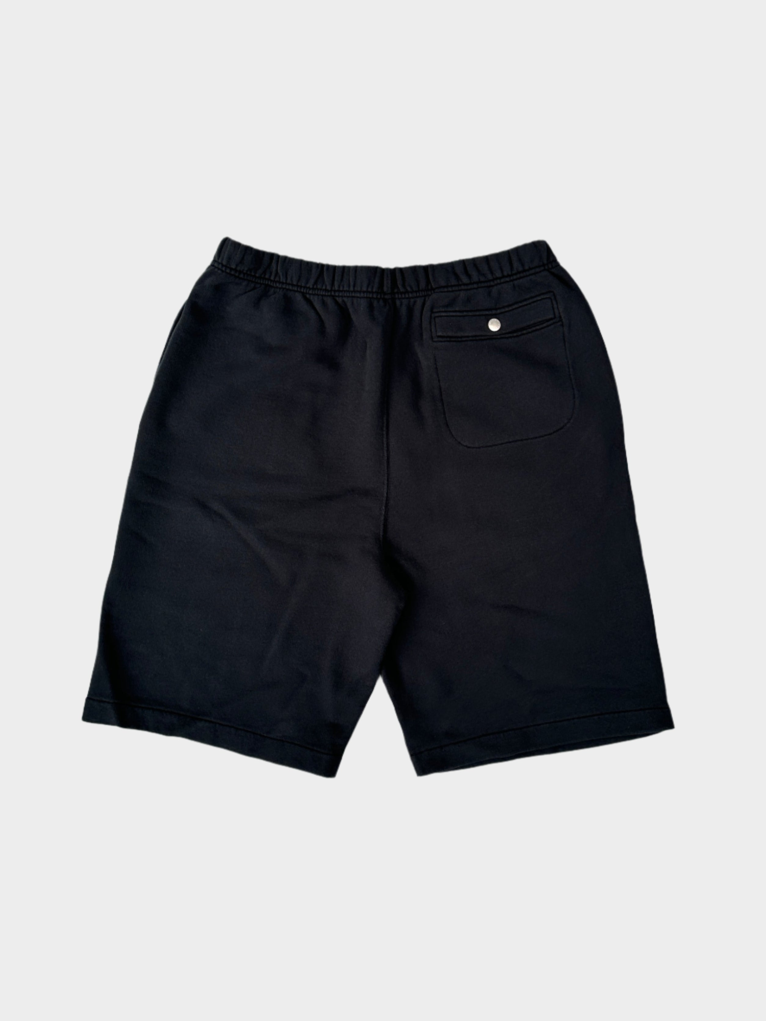 Pantaloncini Heron Preston in cotone nero con logo arancione sul davanti