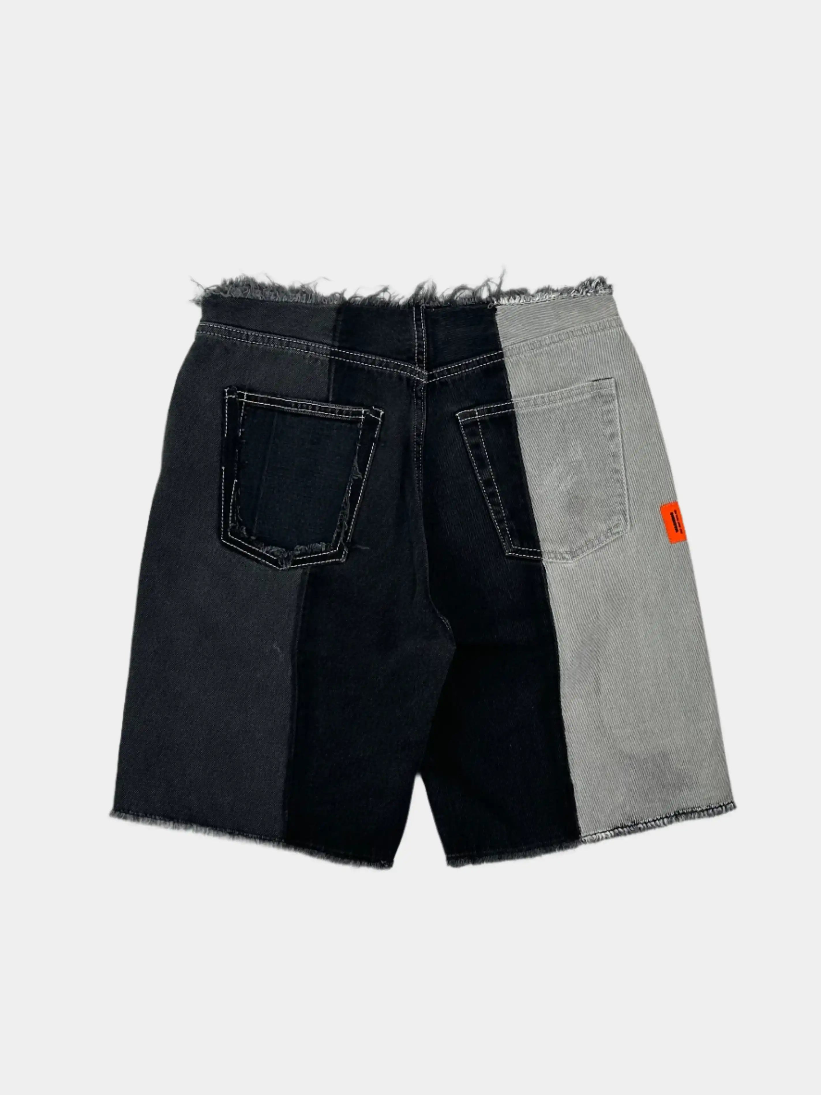 Patchwork Denim Shorts