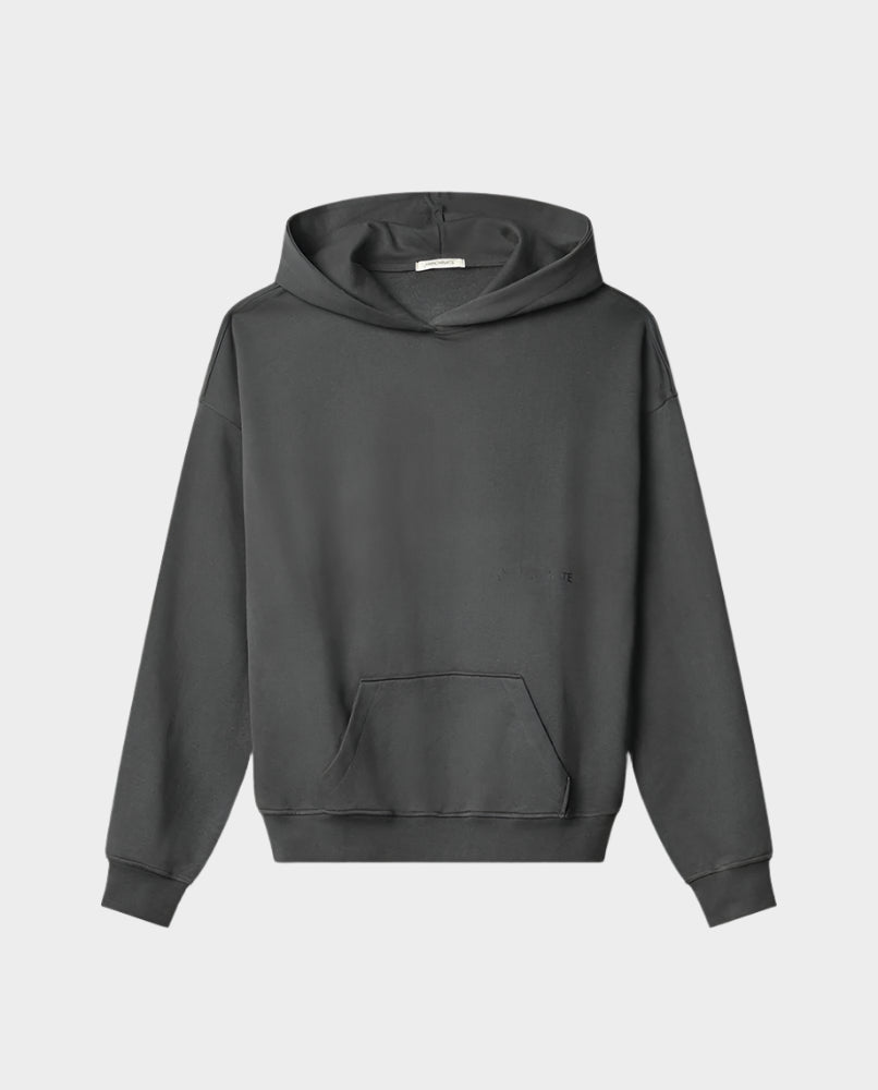 Hinnominate, felpa grigio scuro, felpa cappuccio, felpa cotone, streetwear, moda casual