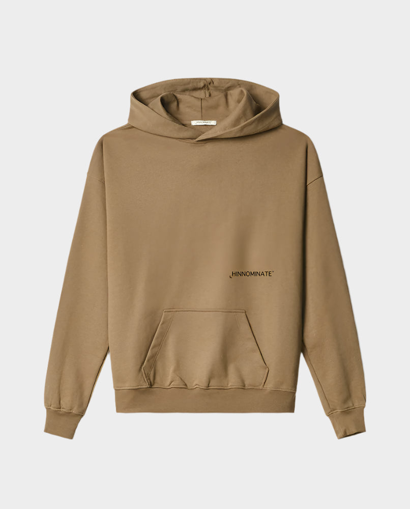 Hinnominate, felpa marrone, felpa cappuccio, felpa cotone, streetwear, moda casual