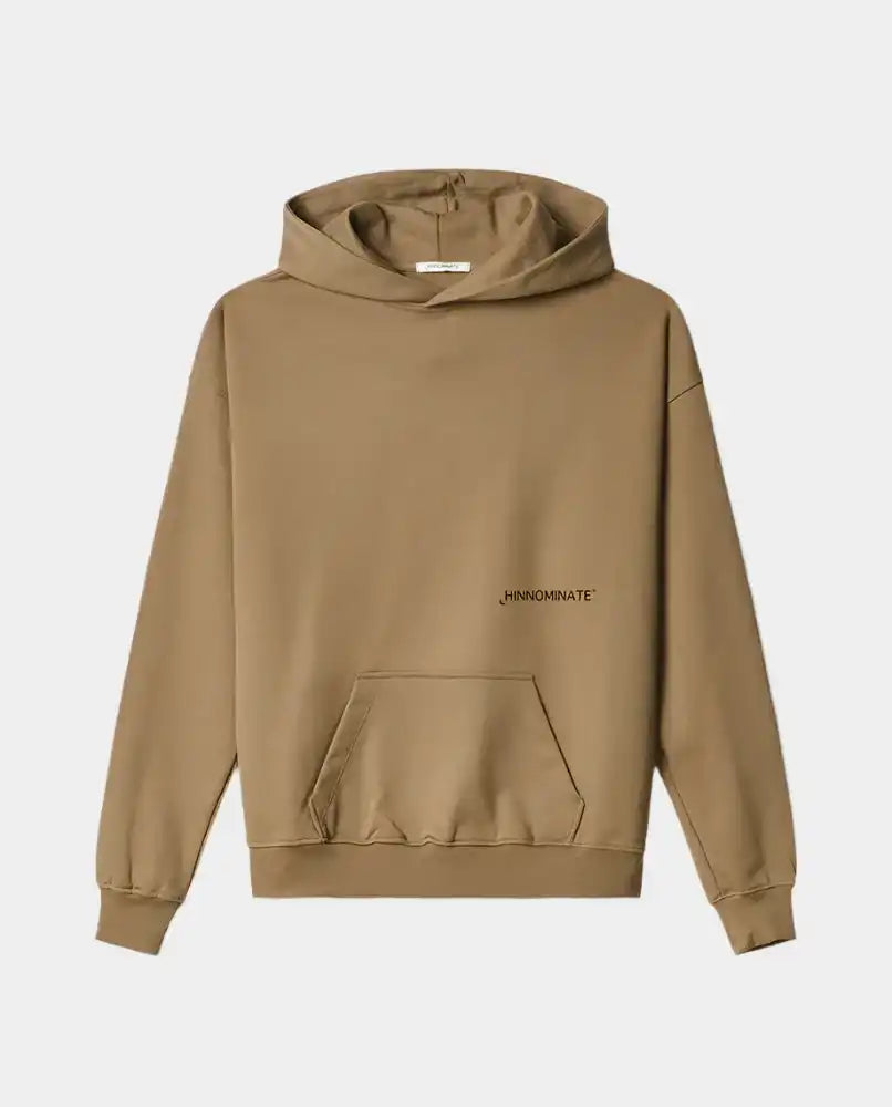 Hinnominate, felpa marrone, felpa cappuccio, felpa cotone, streetwear, moda casual