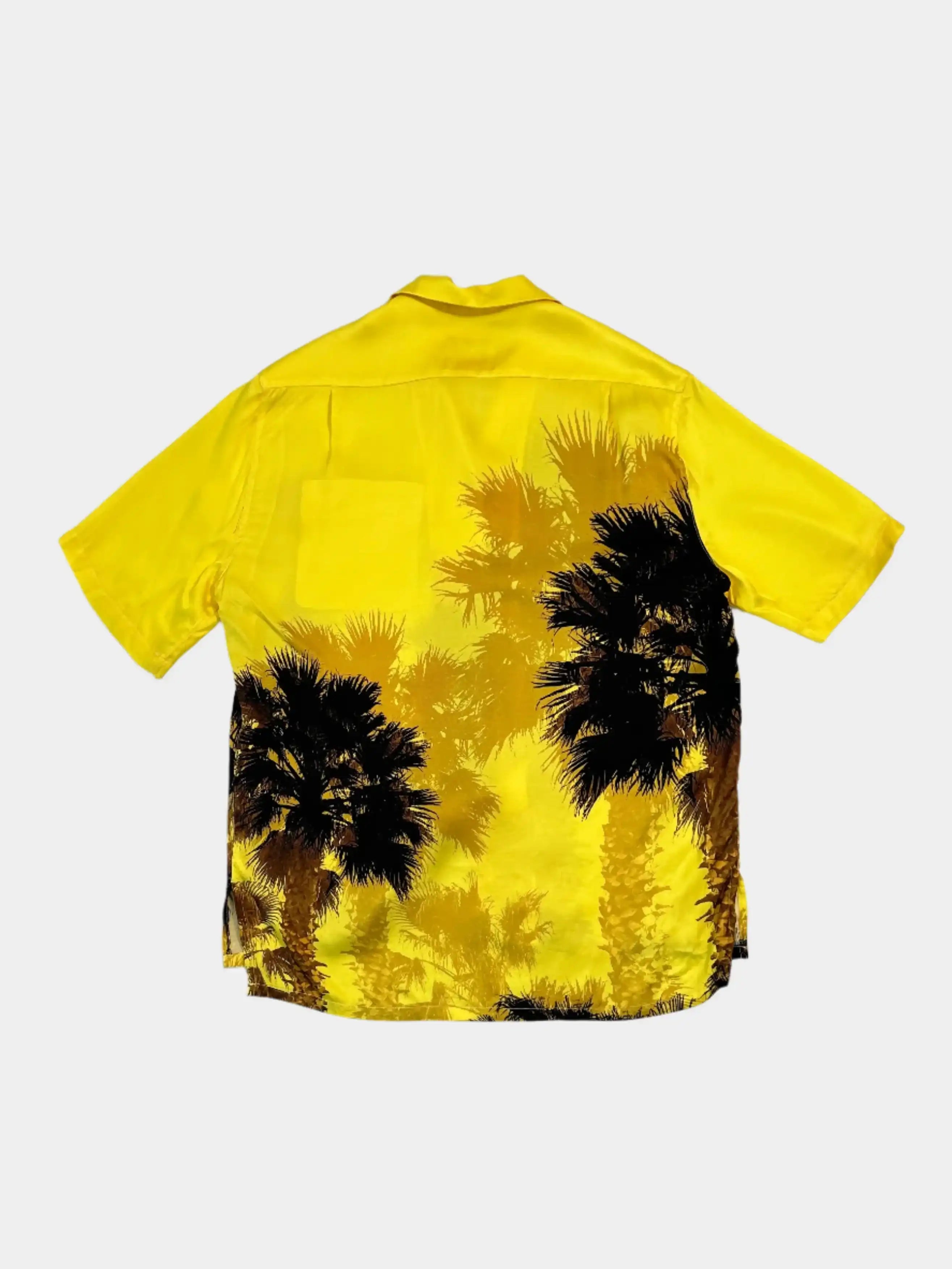 Yellow Shirt With Palm Print