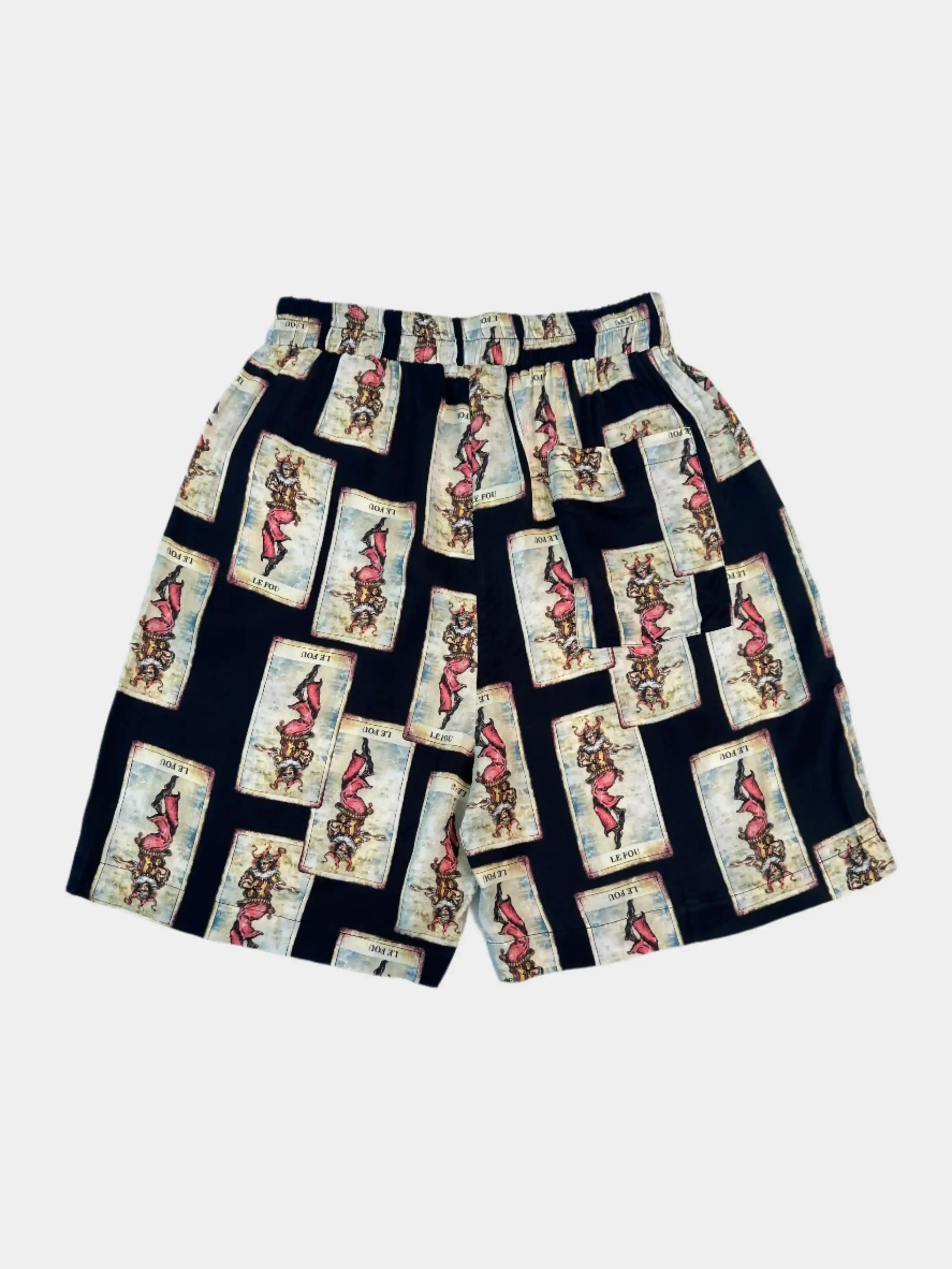 Pantaloni Corti Laneus con Stampa Carte Le Fou | Qlhype