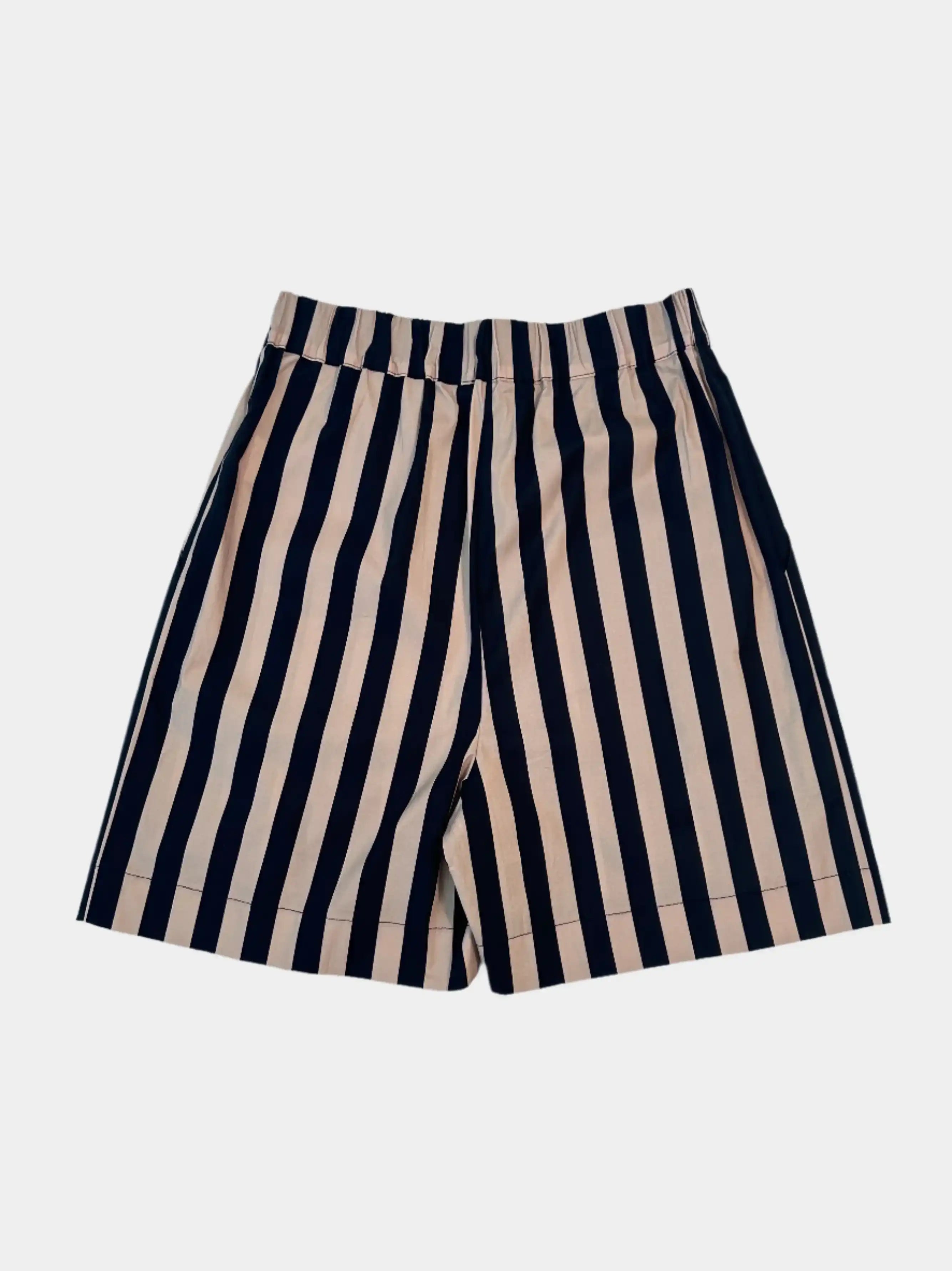 Pantaloni Corti A Righe Verticali