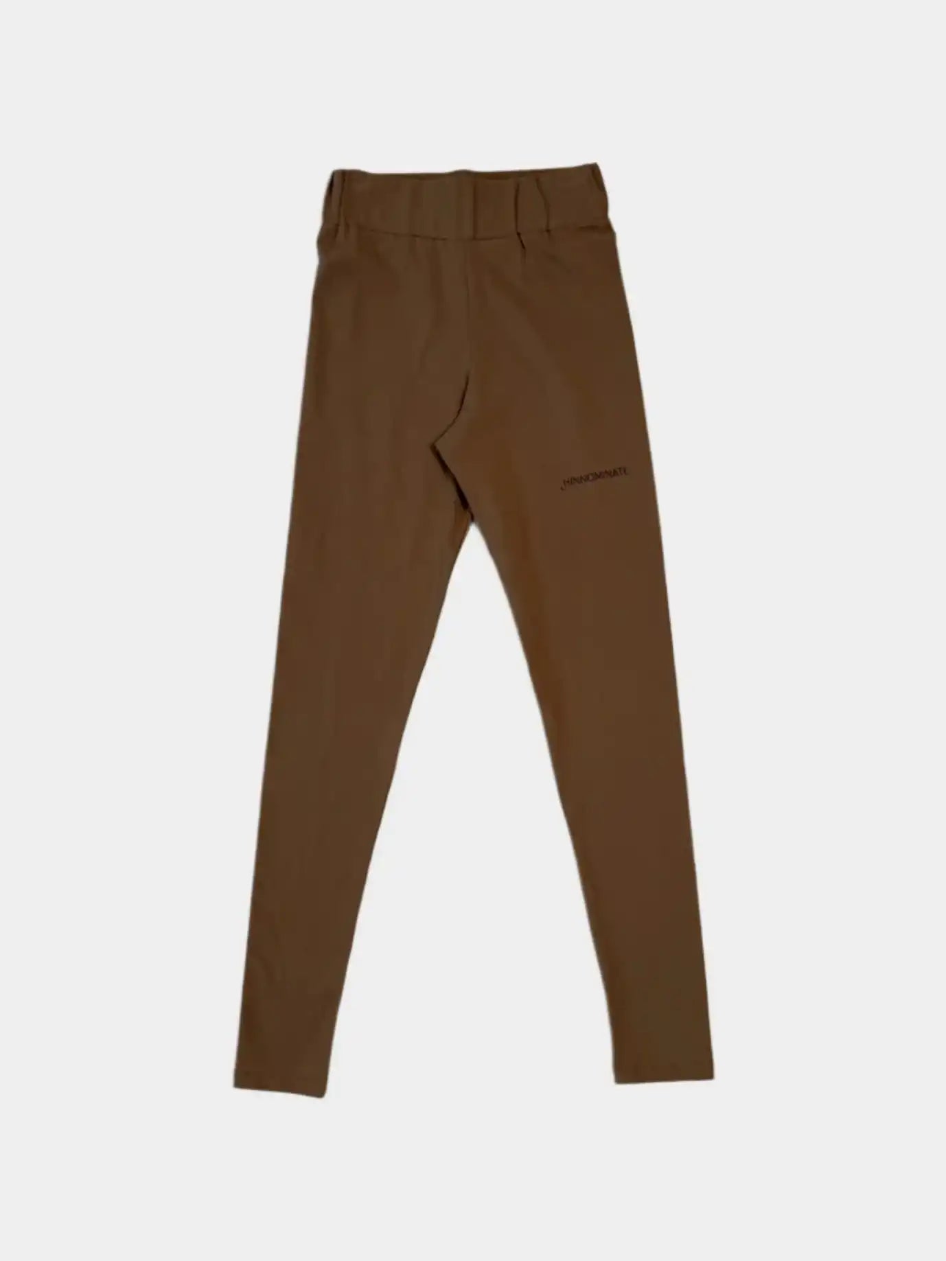 Leggings tortora Hinnominate in cotone bielastico visti frontali
