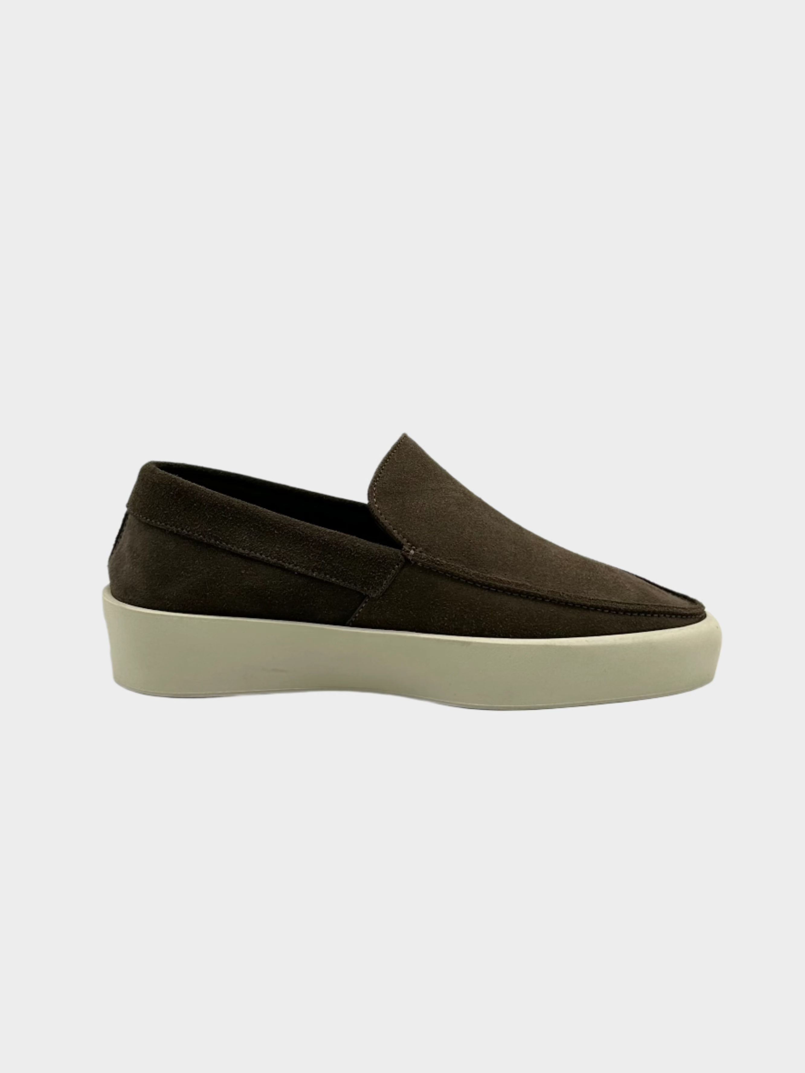 mocassini Fear of God, loafer taupe, scarpe slip-on uomo, scarpe pelle scamosciata, Fear of God Loafer
