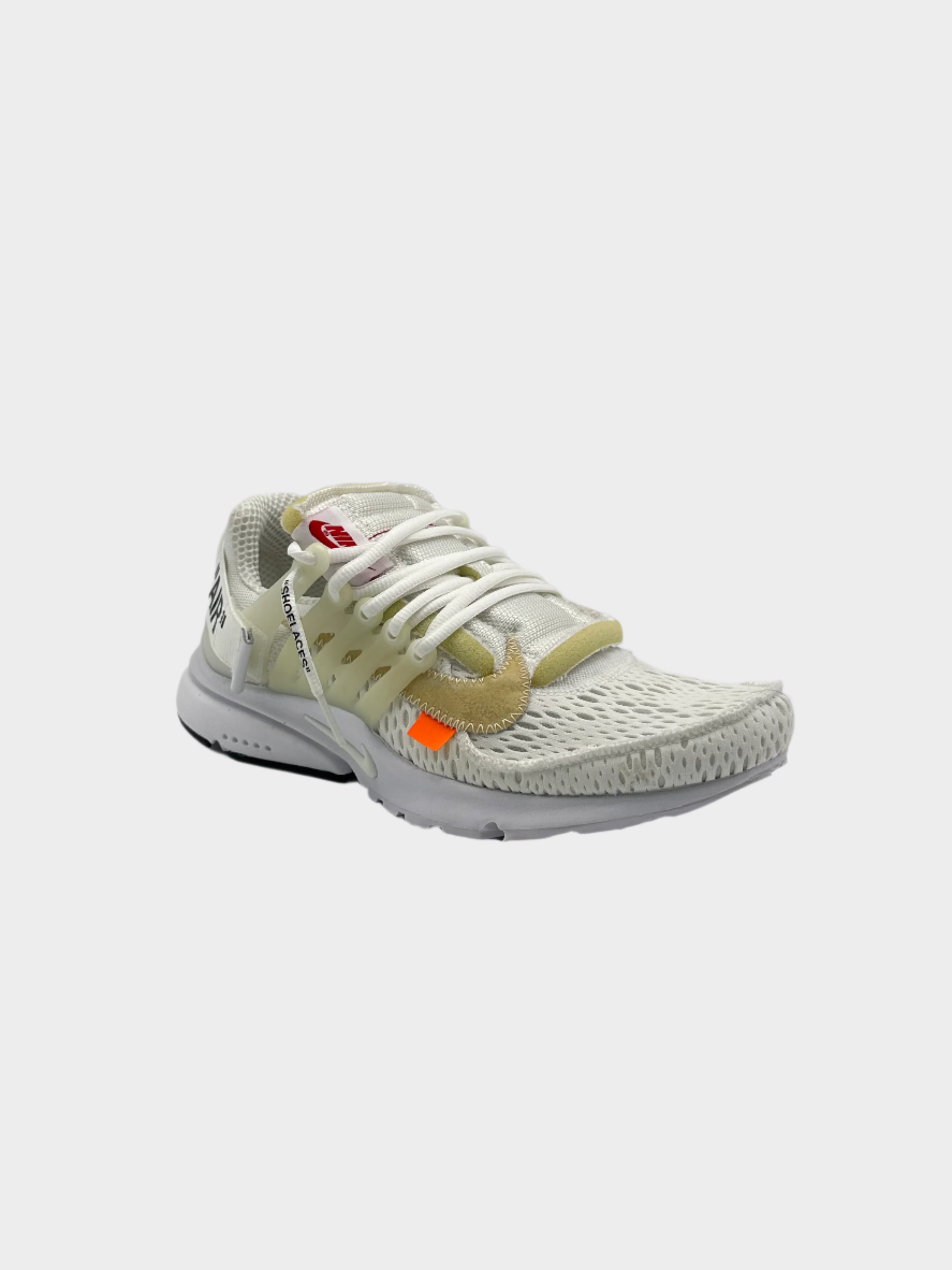 Sneakers Off-White x Nike Air Presto "The Ten" bianche vista laterale