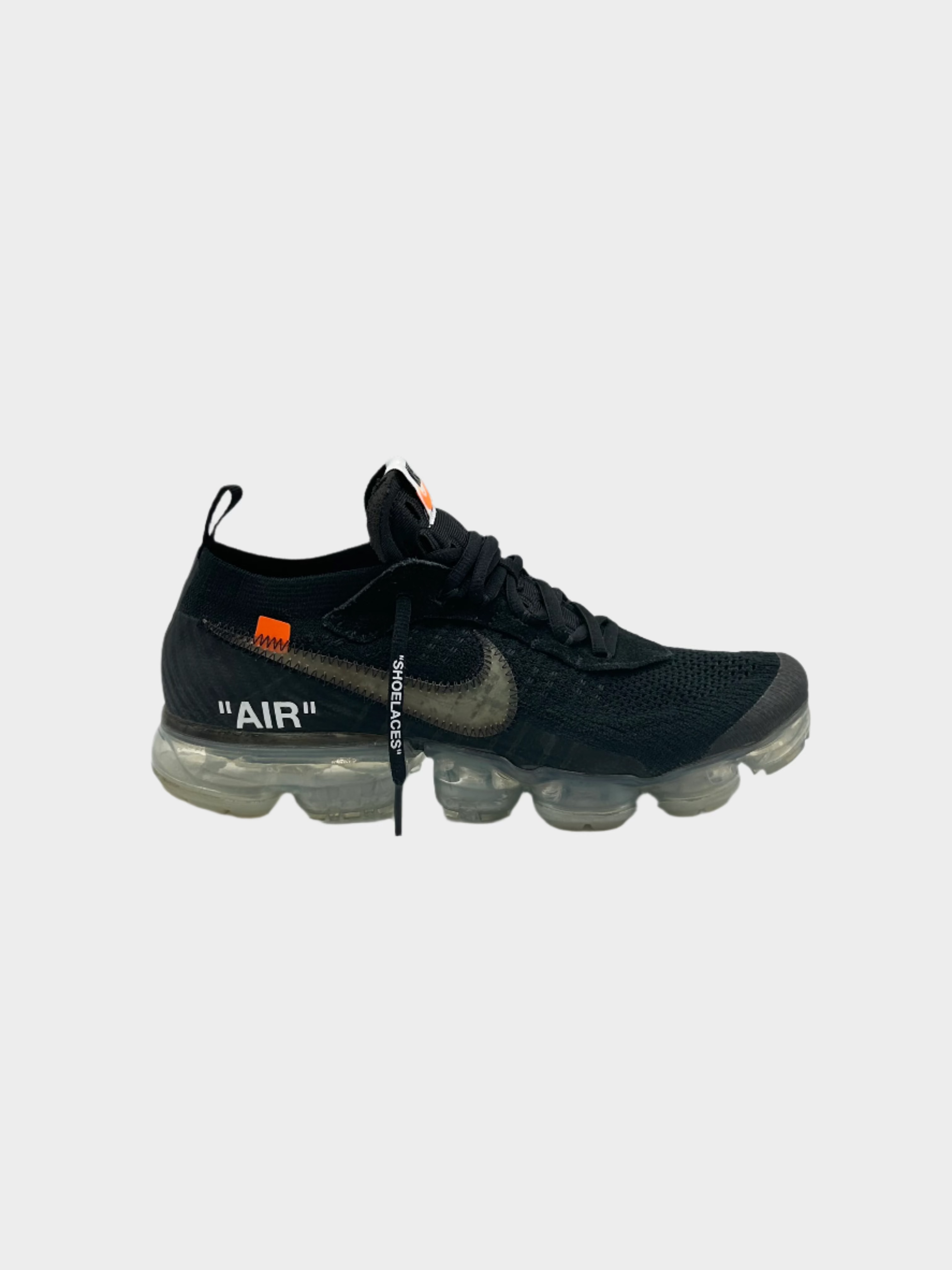Sneakers Off-White x Nike Air Vapormax "The Ten" nere con suola trasparente