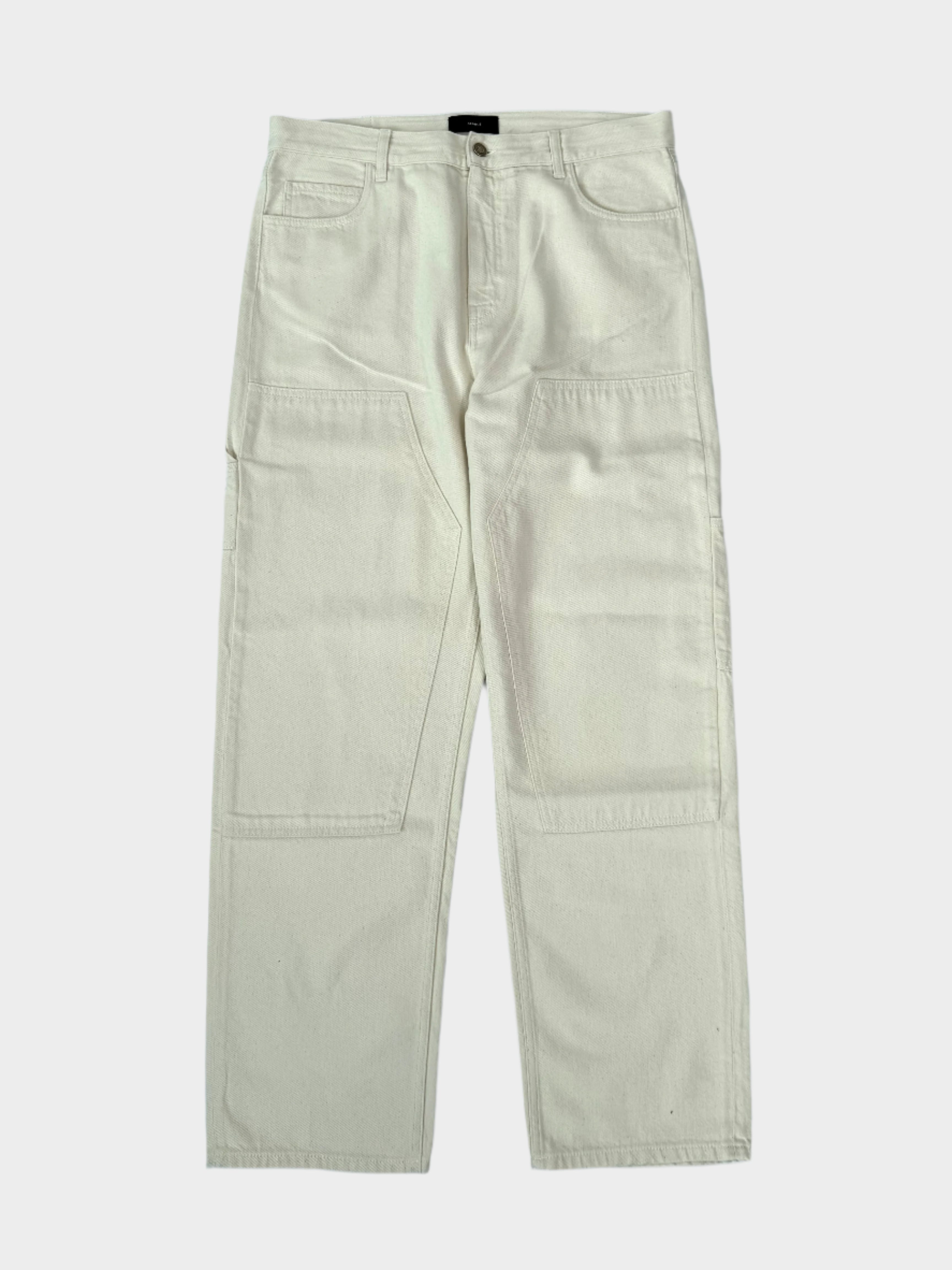 pantaloni cargo uomo, denim raw avorio, pantaloni casual utility, pantaloni cotone tasche, pantaloni streetwear