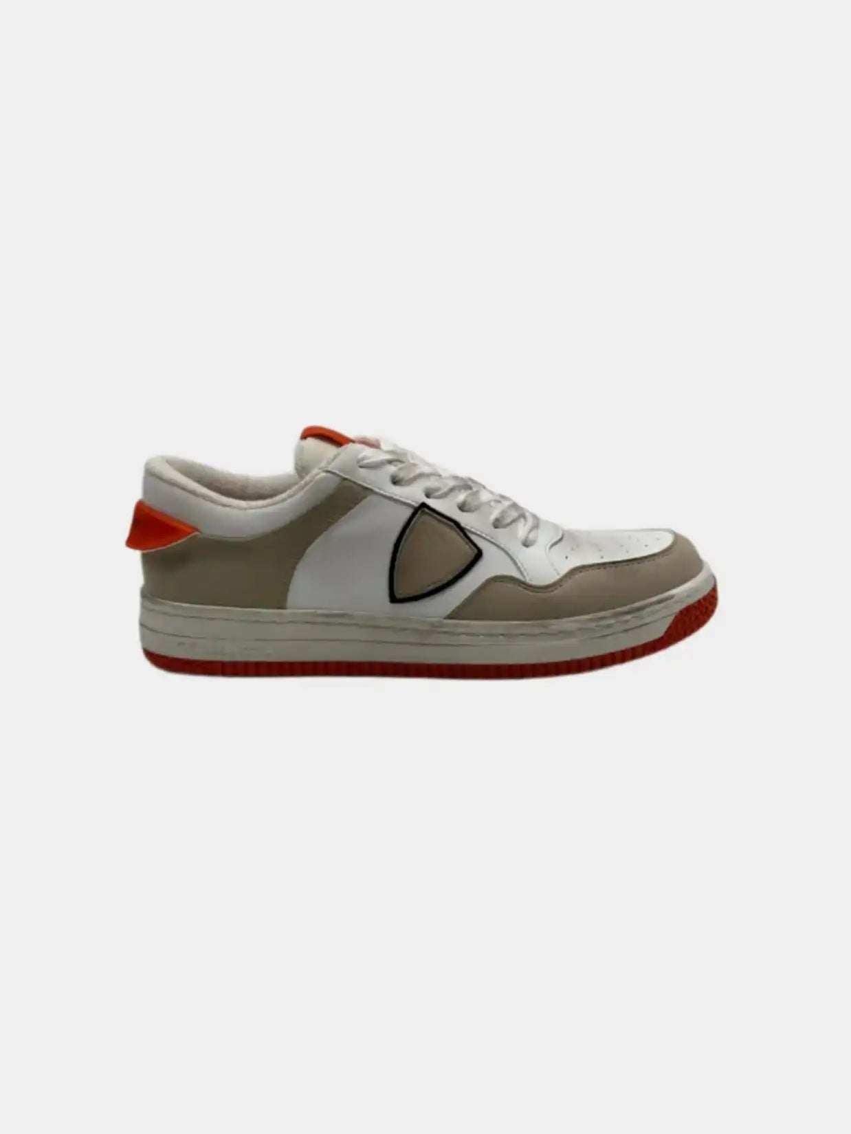 sneakers philippe model, lyon low man, scarpe recycle mixage, sneakers uomo arancioni, moda sostenibile, Qlhype