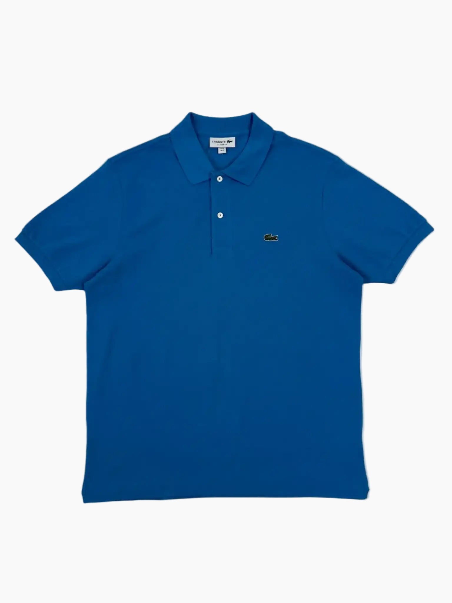 polo Lacoste azzurro, polo uomo cotone piqué, Lacoste con logo coccodrillo, polo classica azzurro, polo Lacoste tinta unita