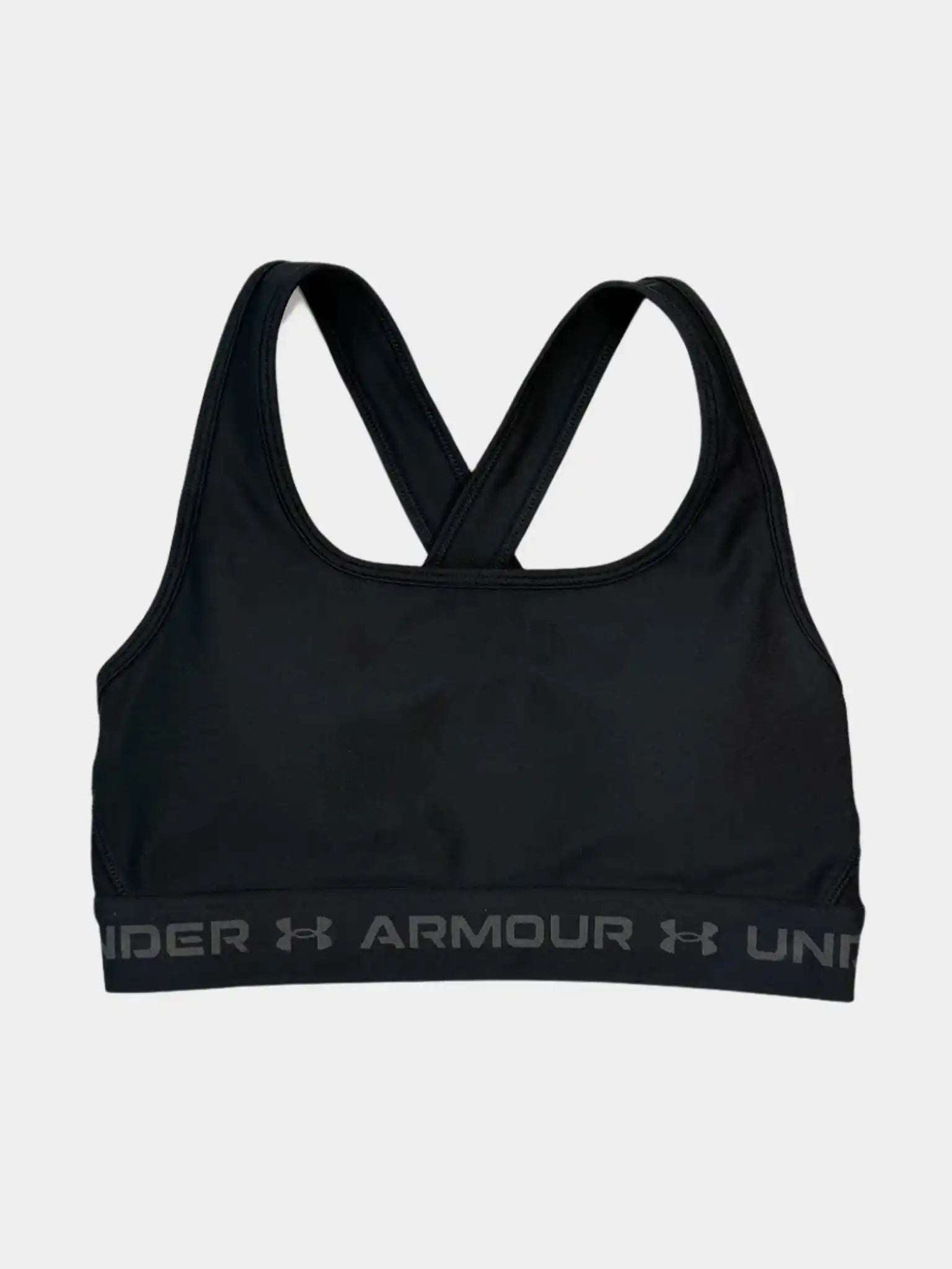 Reggiseno sportivo Under Armour Crossback Mid nero vista frontale